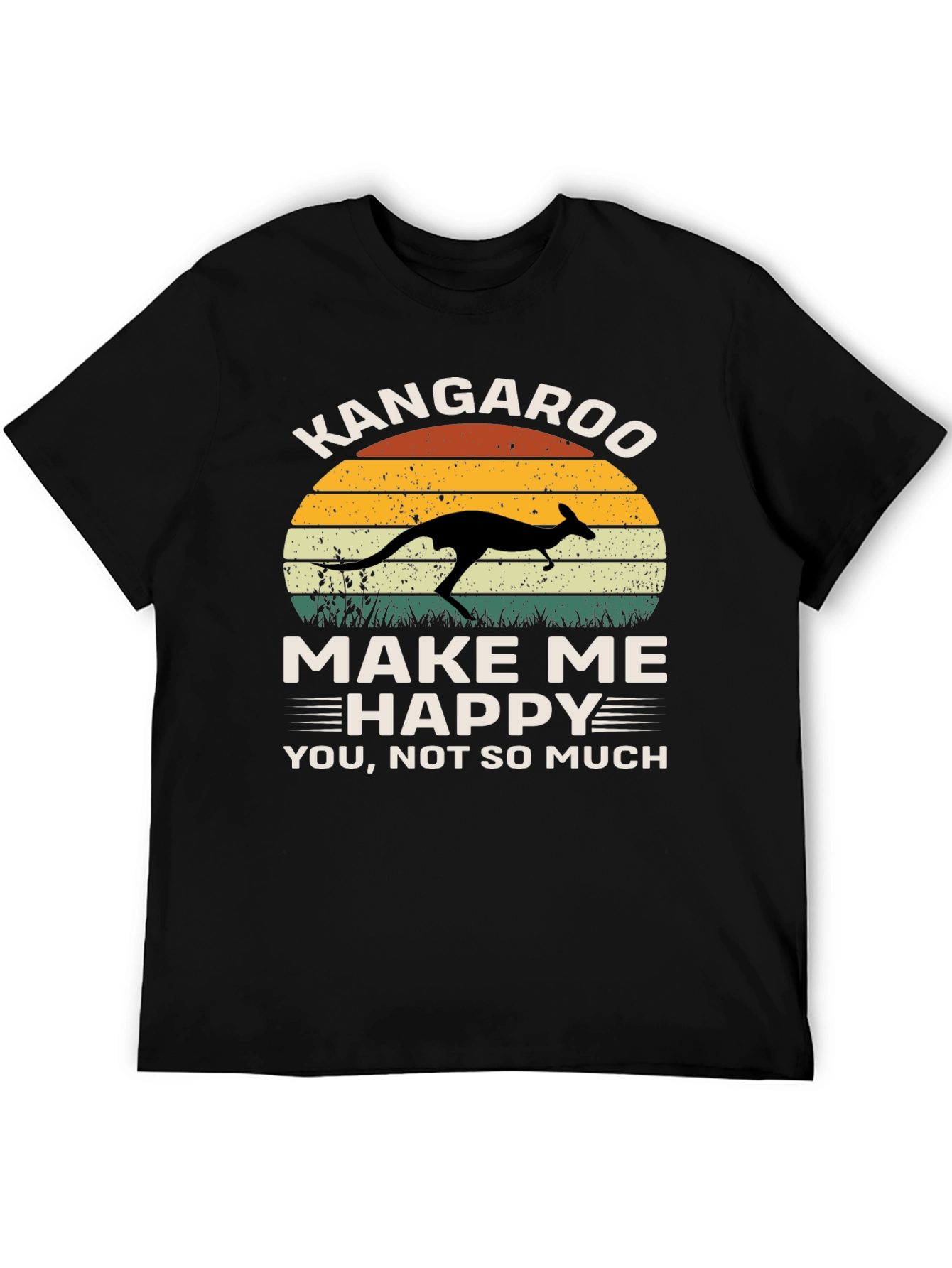 Black Kangaroo Make Me Happy Graphic Tee view 5