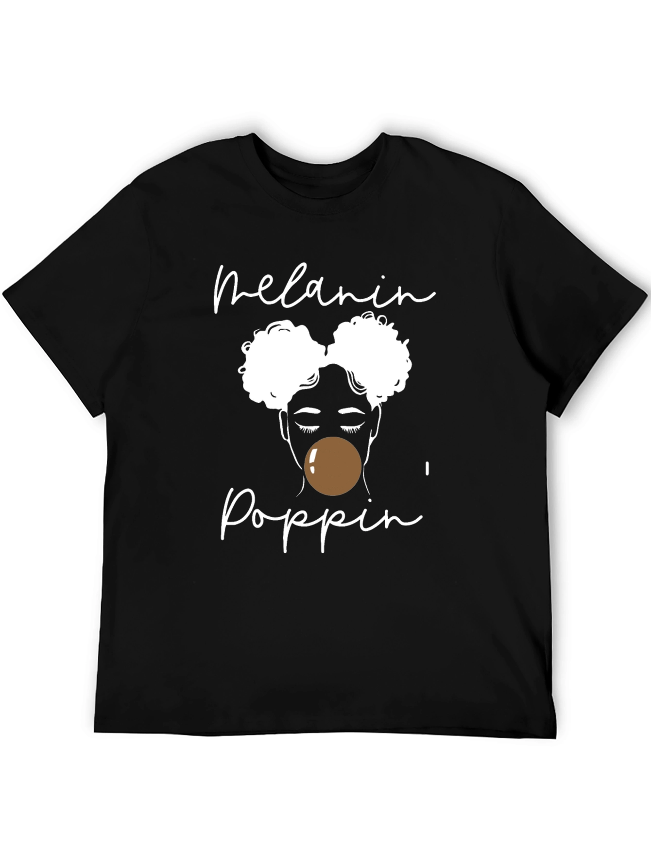 Black Melanin Poppin' Graphic Tee - Black Casual Shirt view 5
