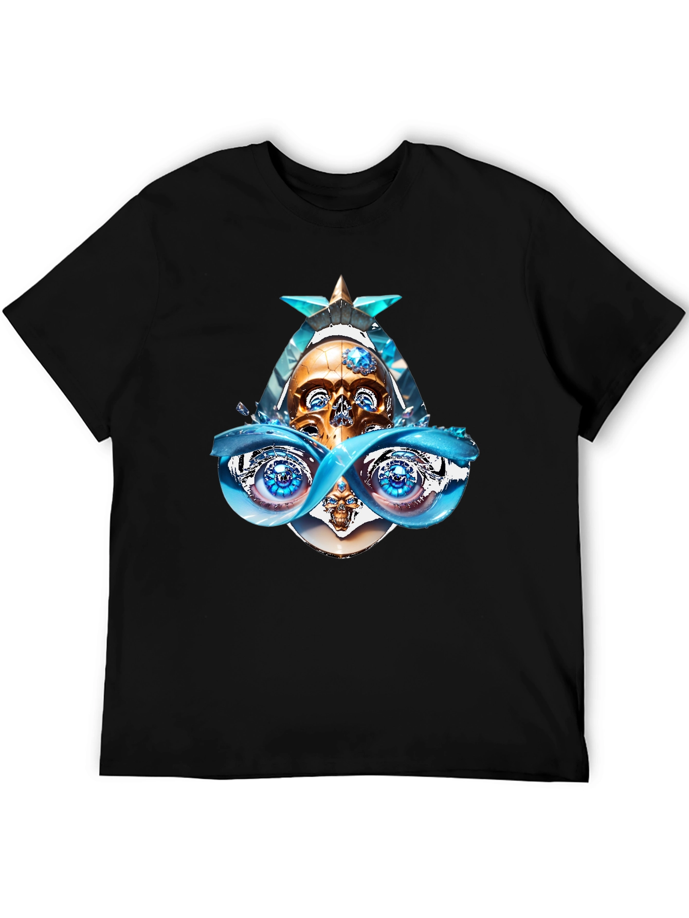 Black Skull Eyes Graphic Tee - Unique Design view 5