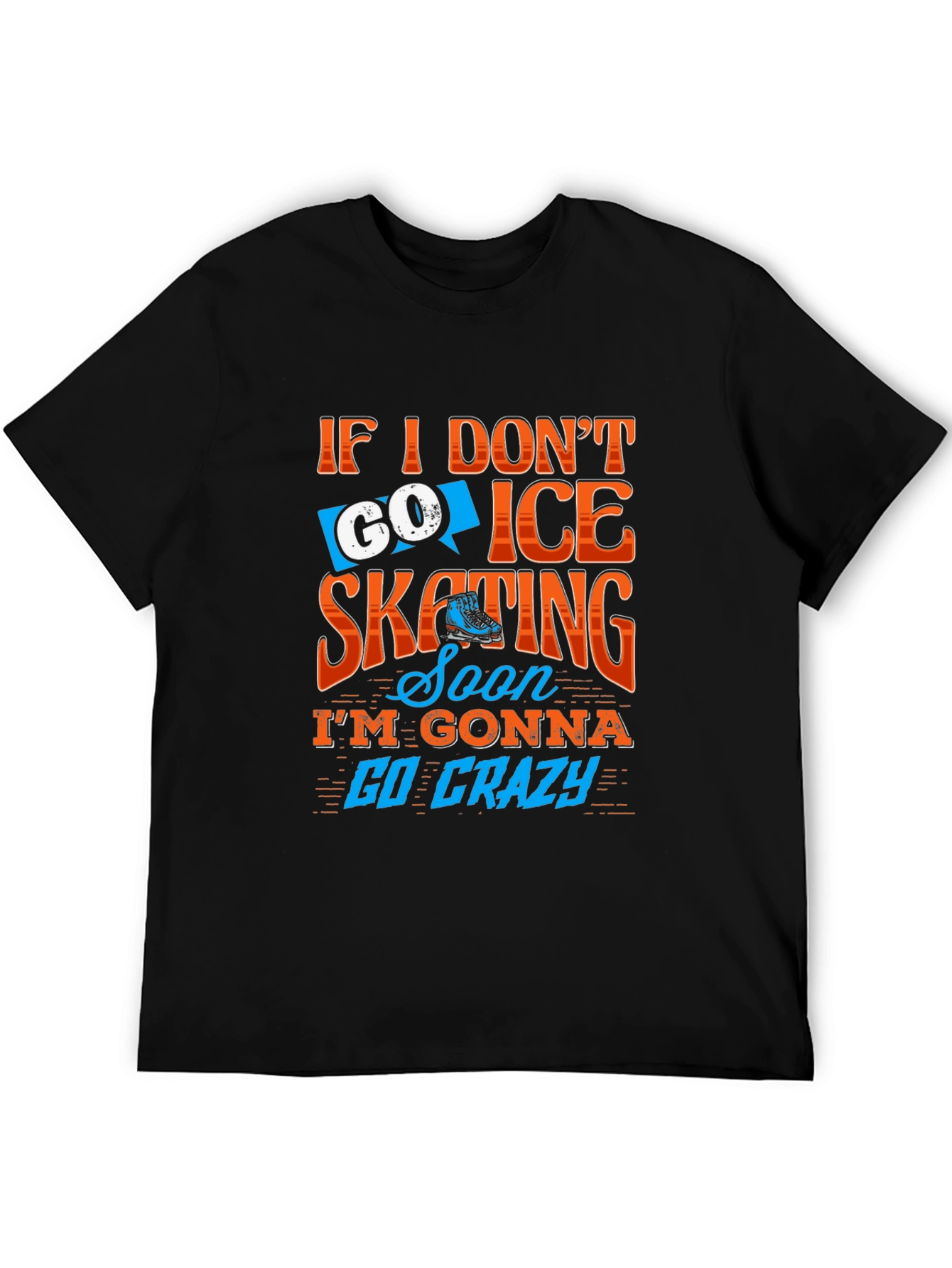 Black Ice Skating T-Shirt - Go Crazy Design view 5
