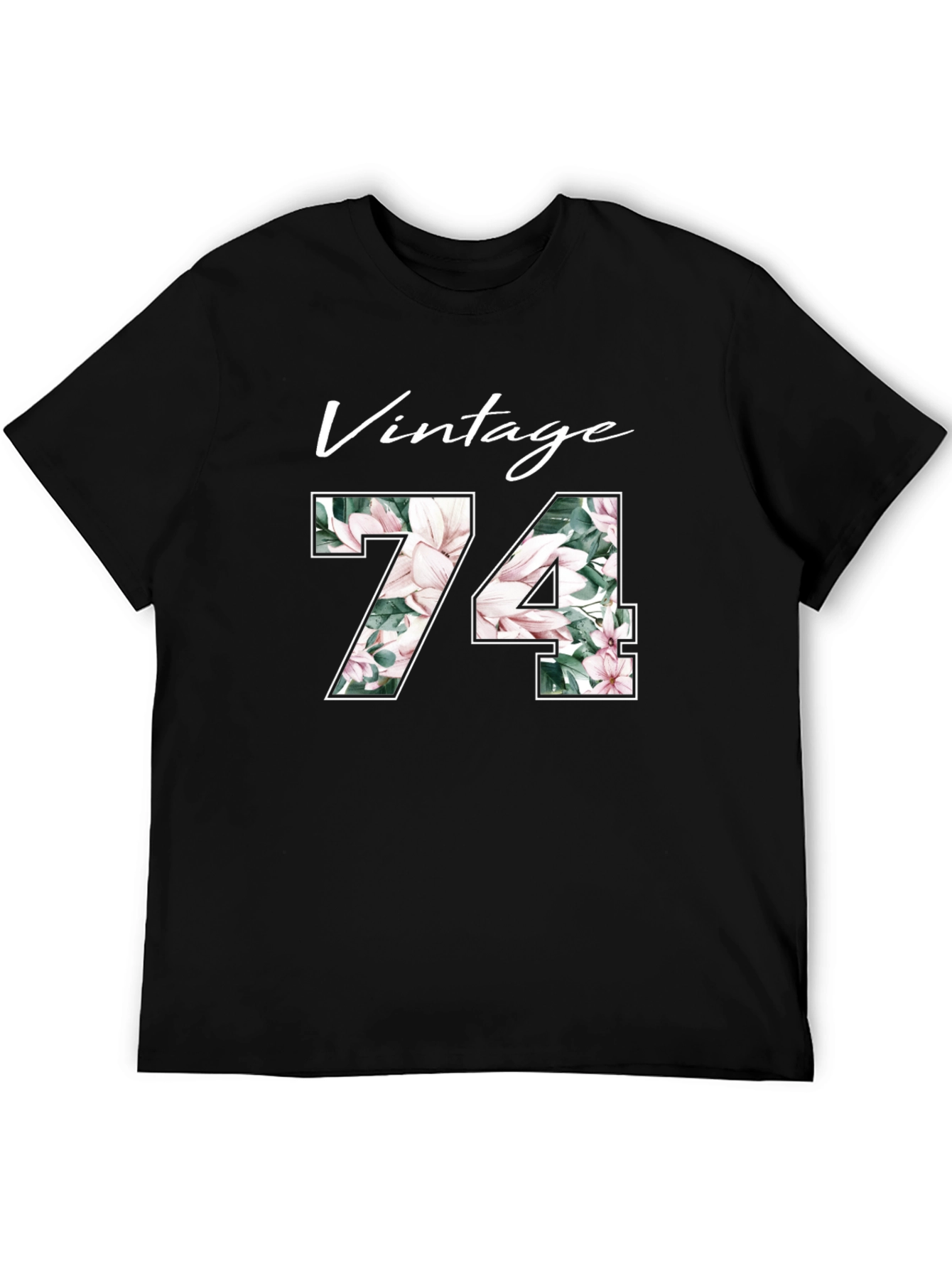 Black Vintage 74 Floral T-Shirt view 5
