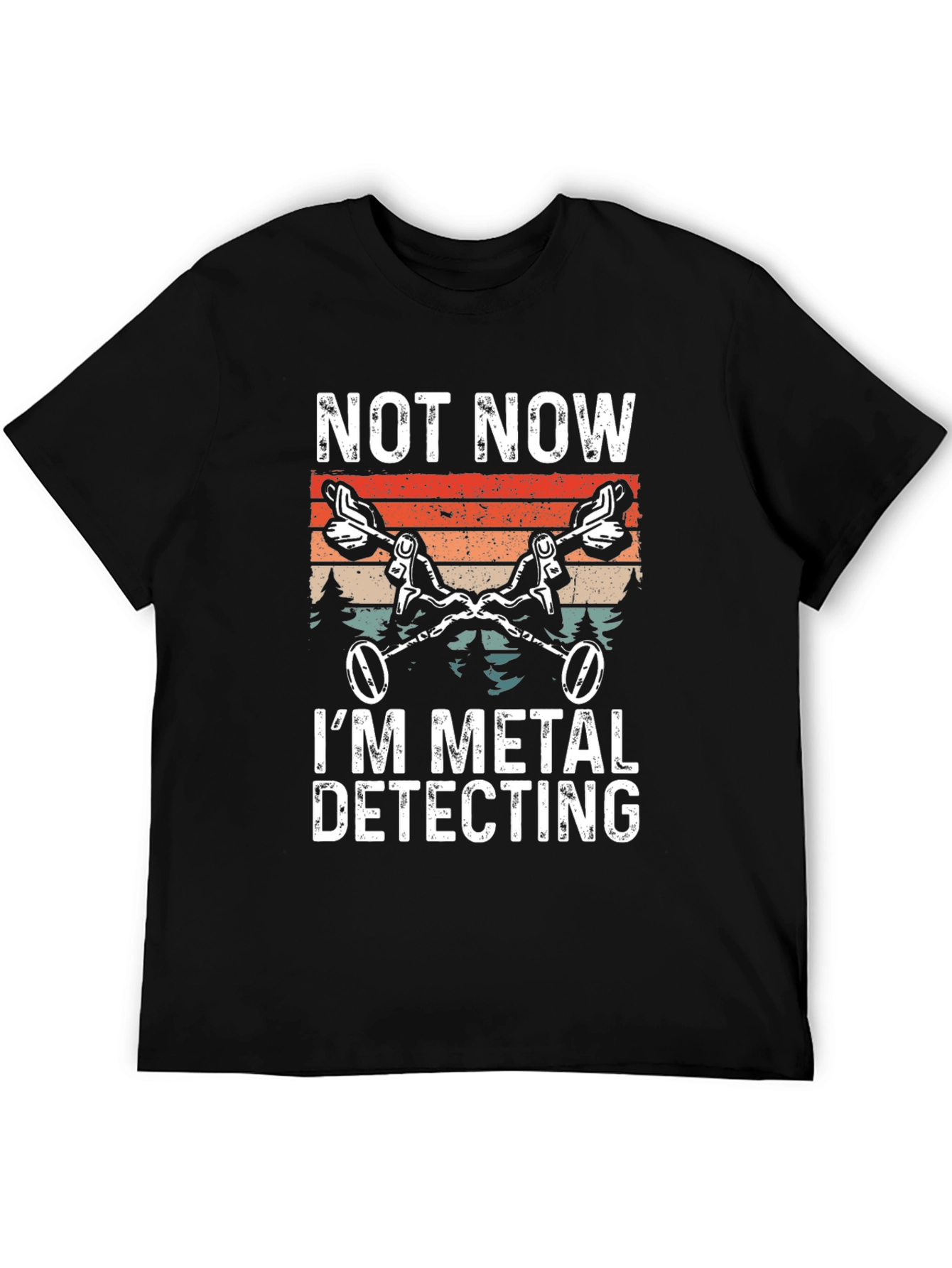 Black Metal Detecting Graphic Tee view 5