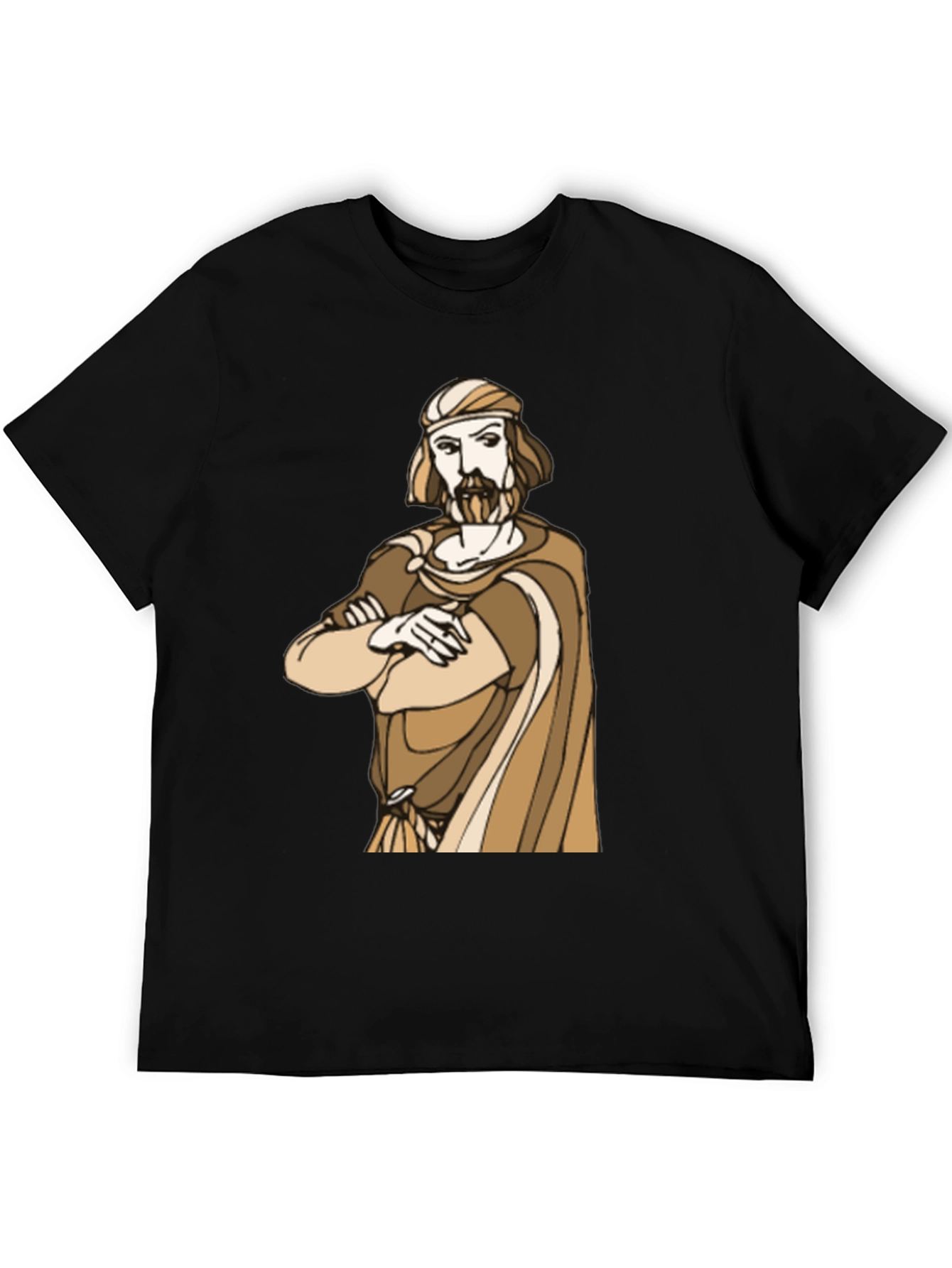 Black Ancient Philosopher Graphic T-Shirt - Unisex view 5