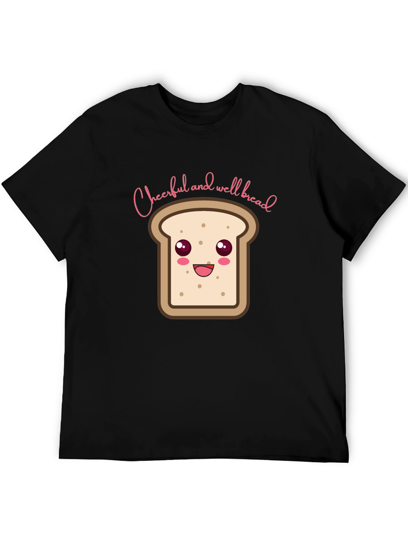 Black Cheerful and Well Bread T-Shirt - Black view 5