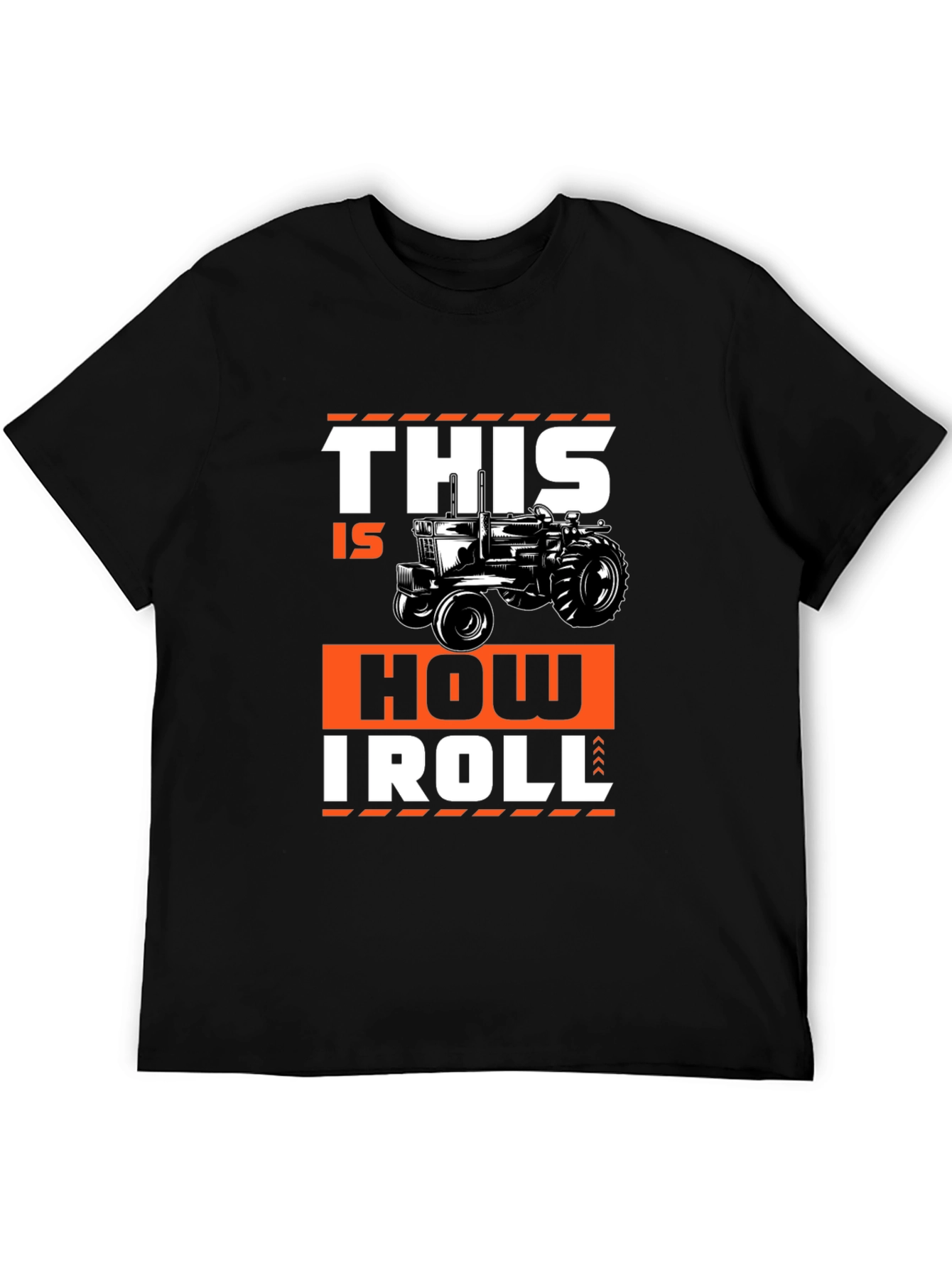 Black This Is How I Roll Tractor Graphic Tee view 5