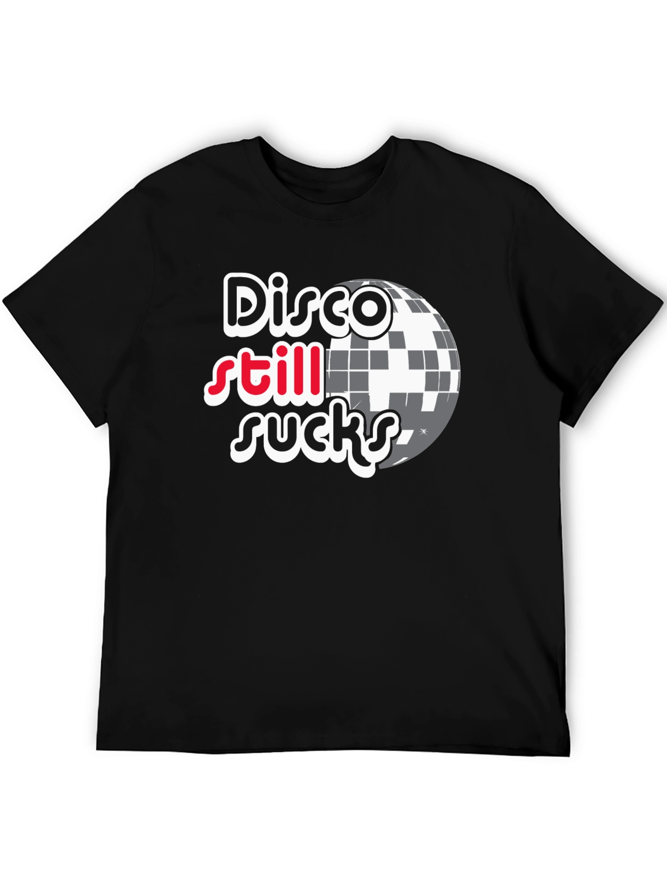 Black Disco Still Sucks Black T-Shirt view 5