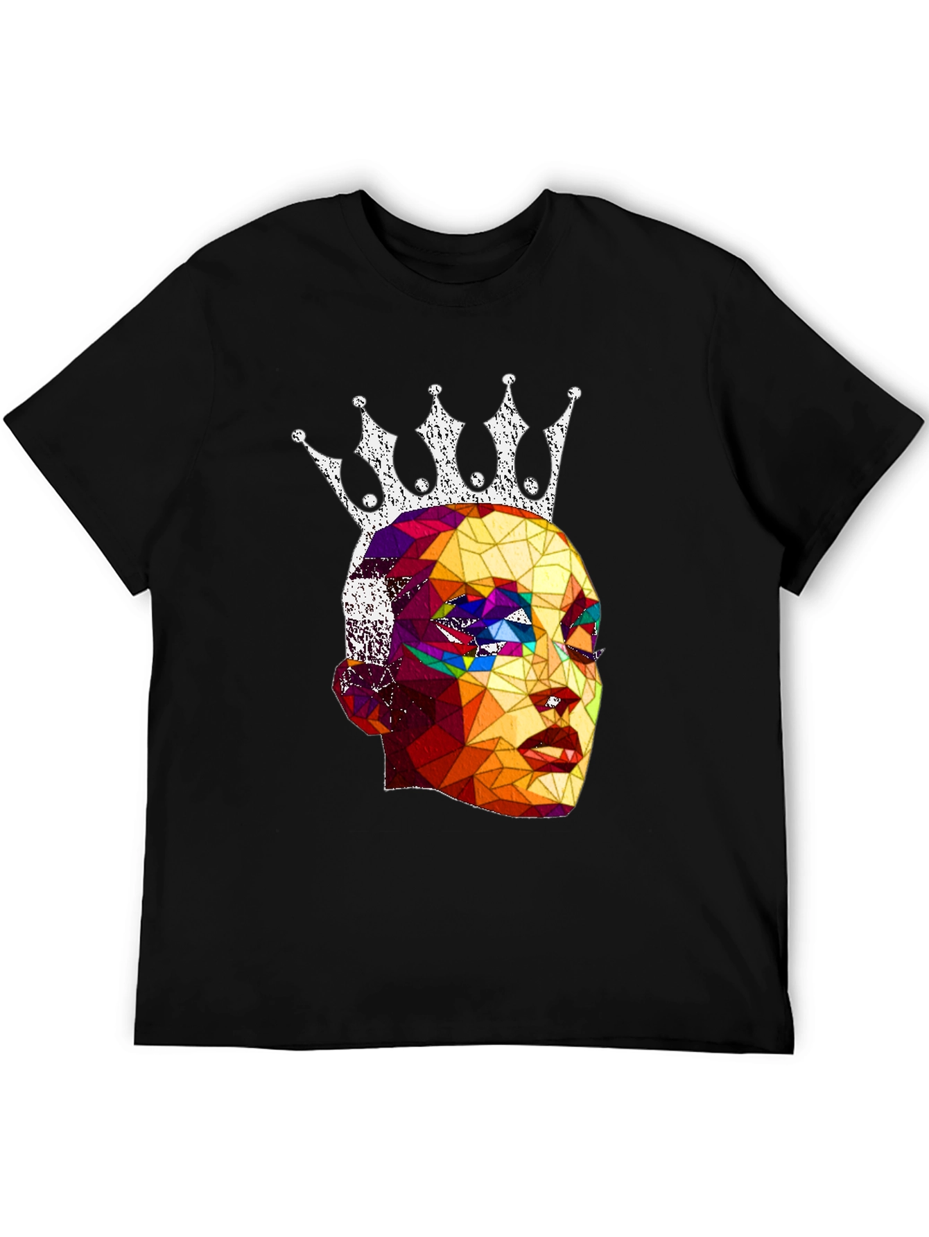 Black Geometric Queen Graphic T-Shirt - Stylish Unisex Tee view 5