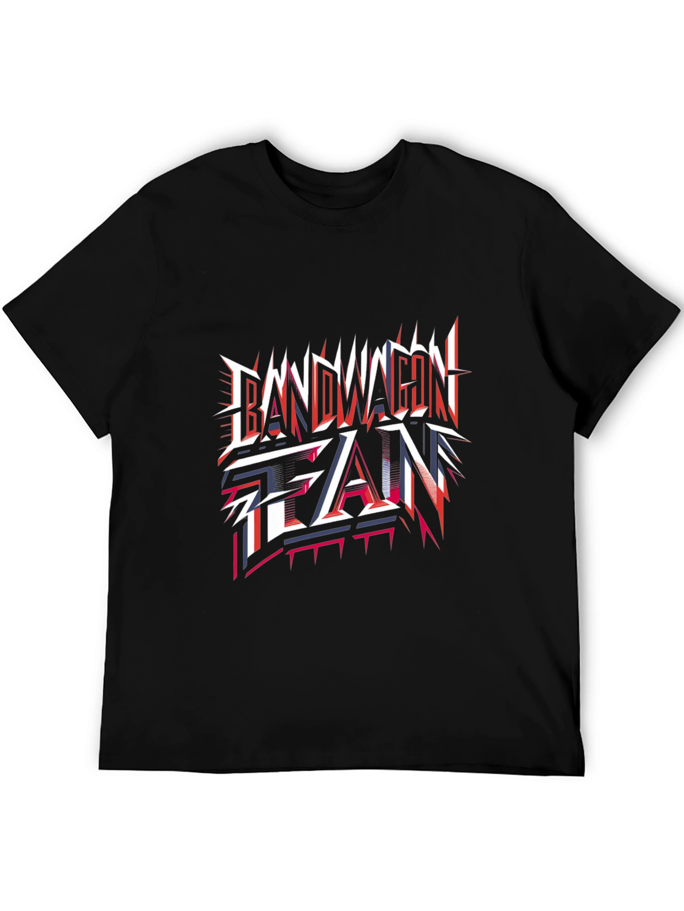 Black Bandwagon Fan Graphic Tee - Black Cotton T-Shirt view 5