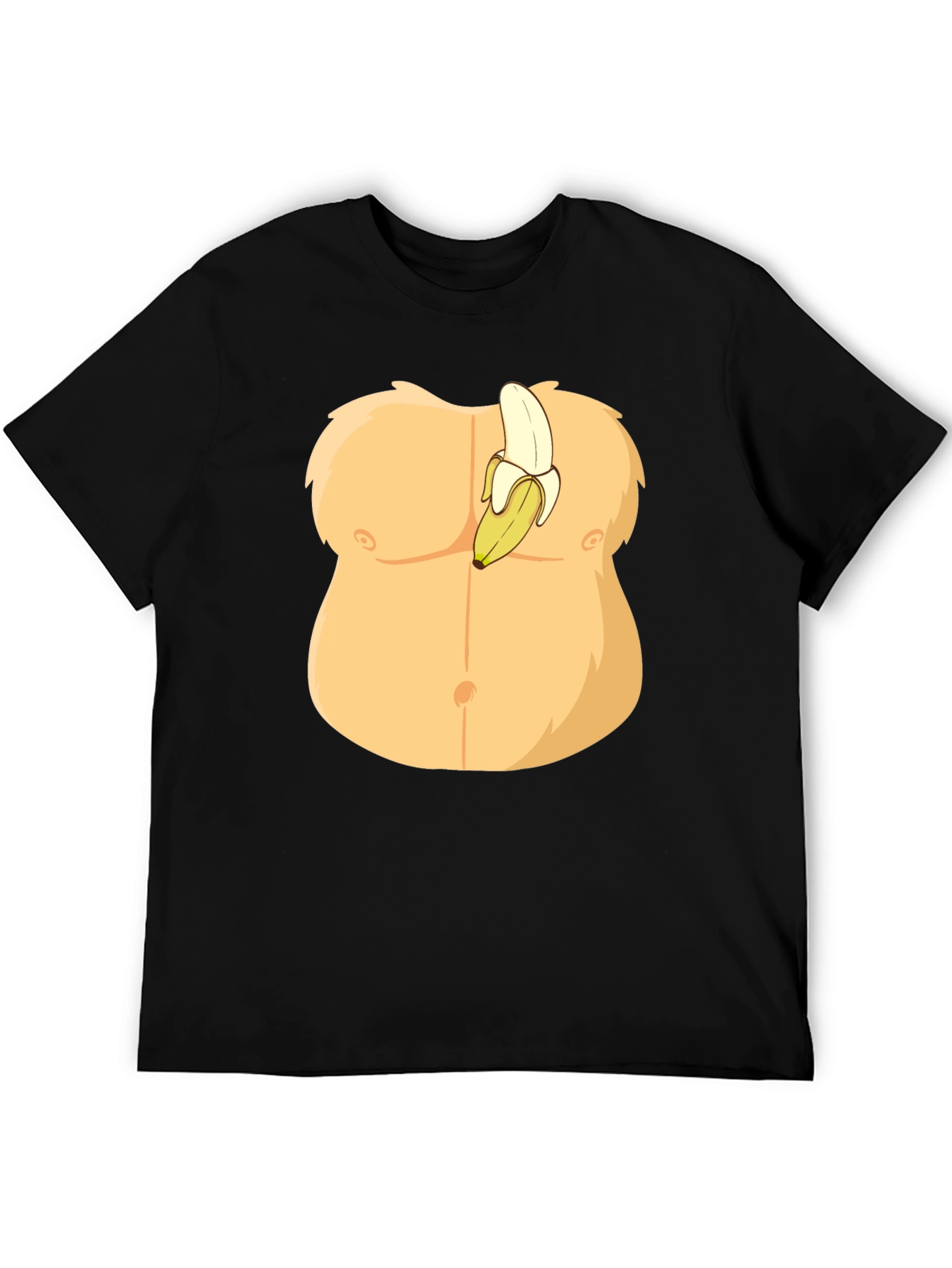 Black Funny Banana Abs Graphic T-Shirt view 5