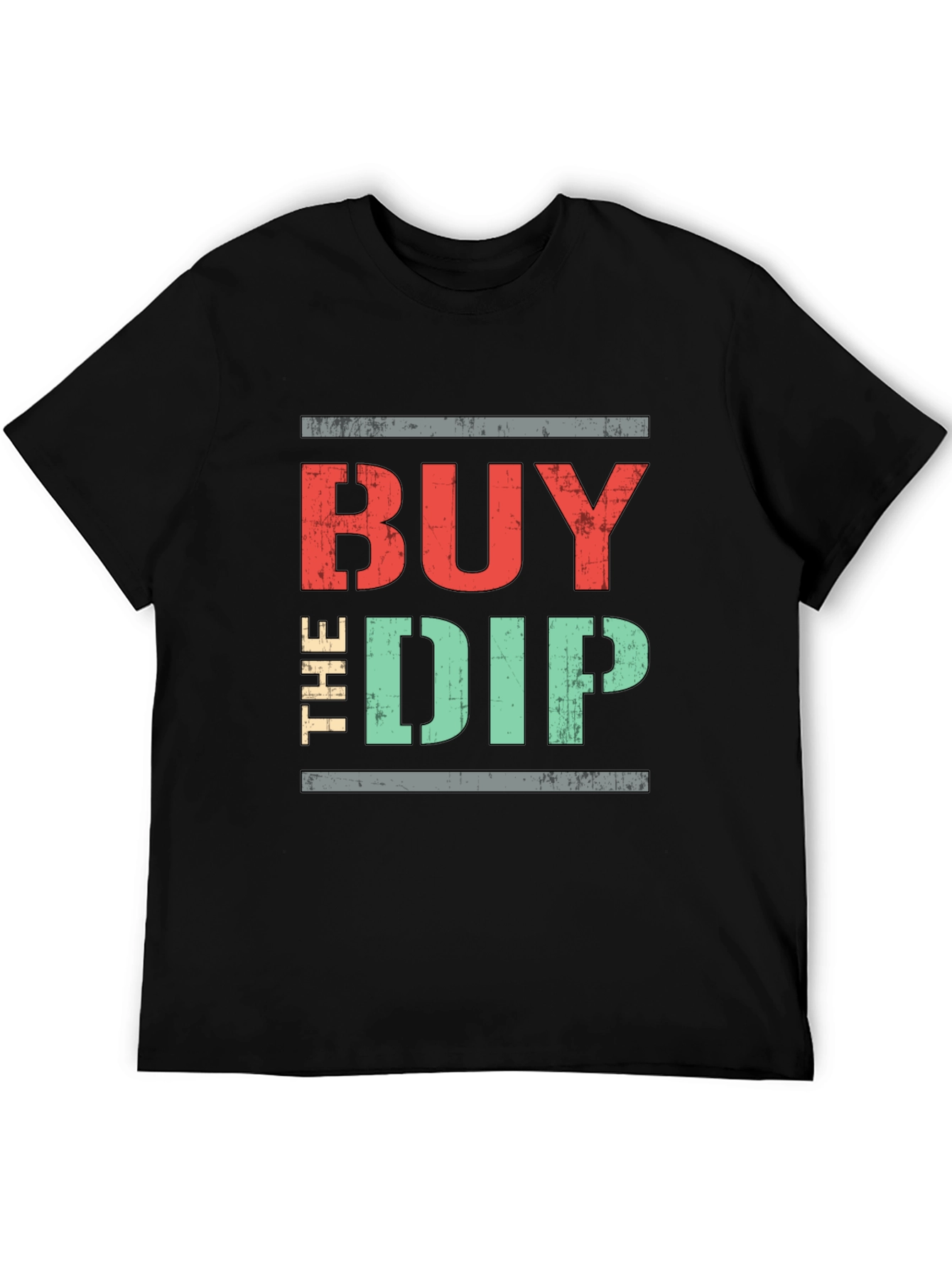 Black Buy The Dip Graphic Tee - Stock Market T-Shirt view 5