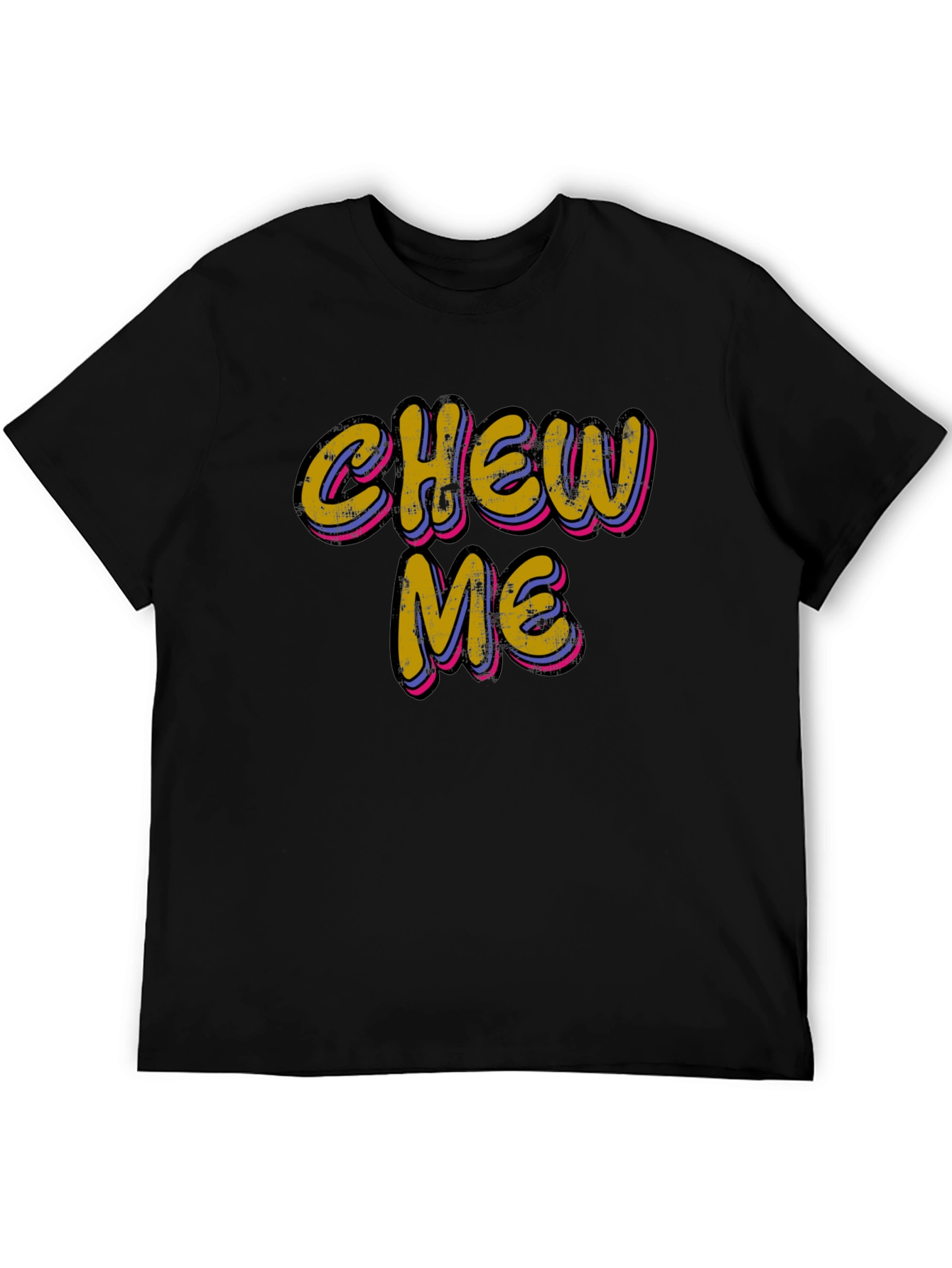 Black Chew Me Graphic Black T-Shirt view 5