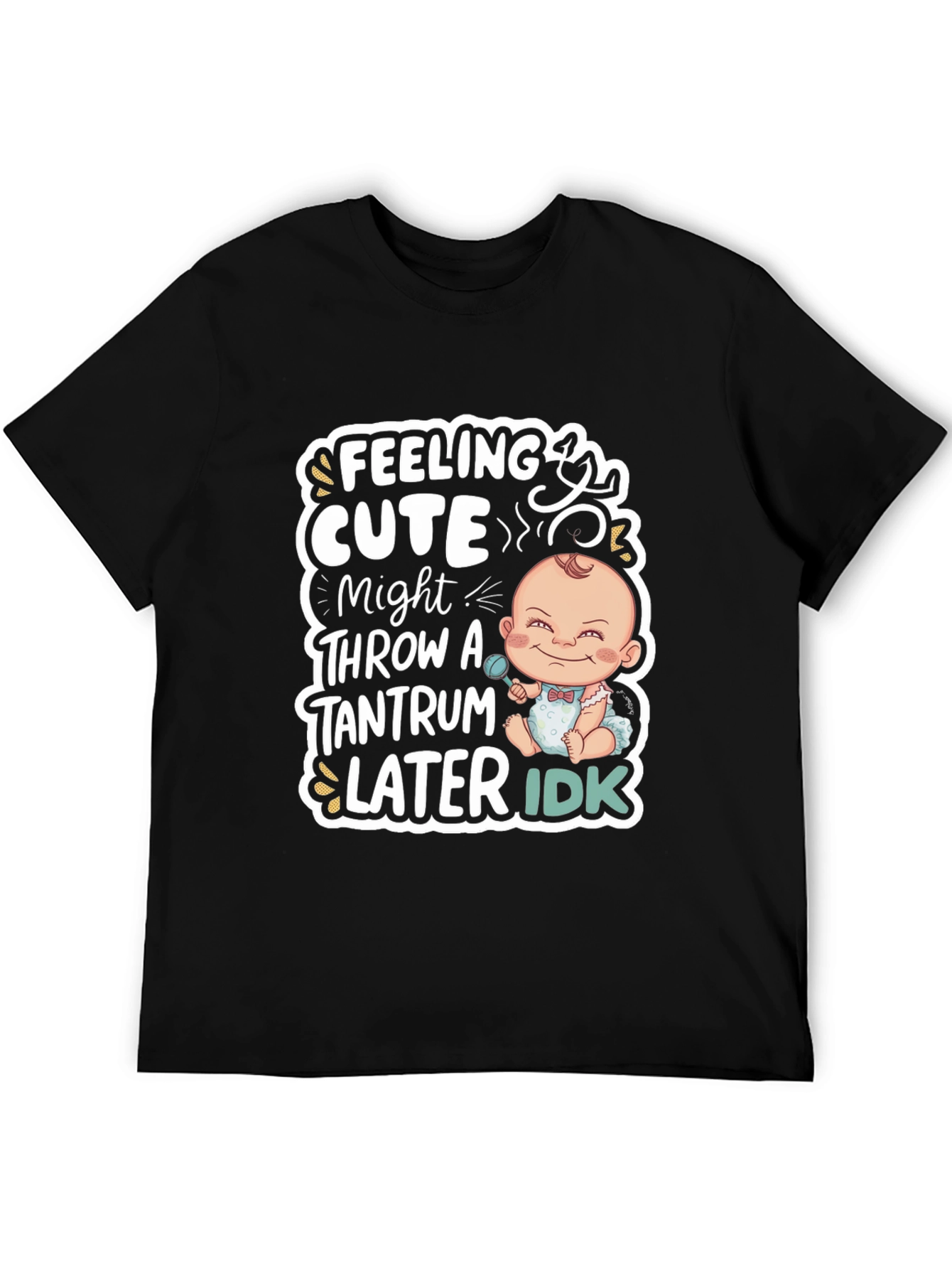 Black Feeling Cute Baby Tantrum T-Shirt view 5