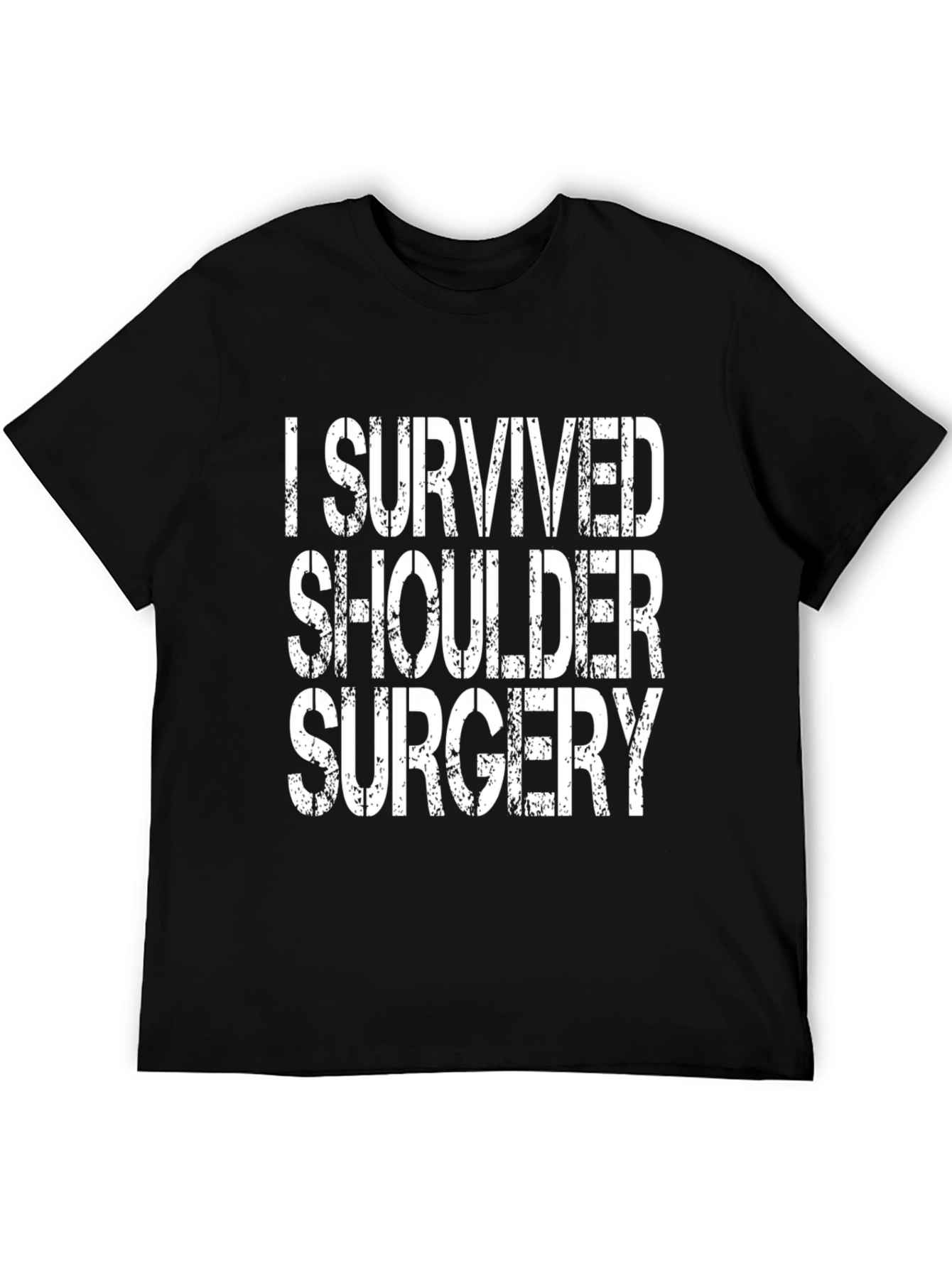 Black I Survived Shoulder Surgery Graphic T-Shirt view 5