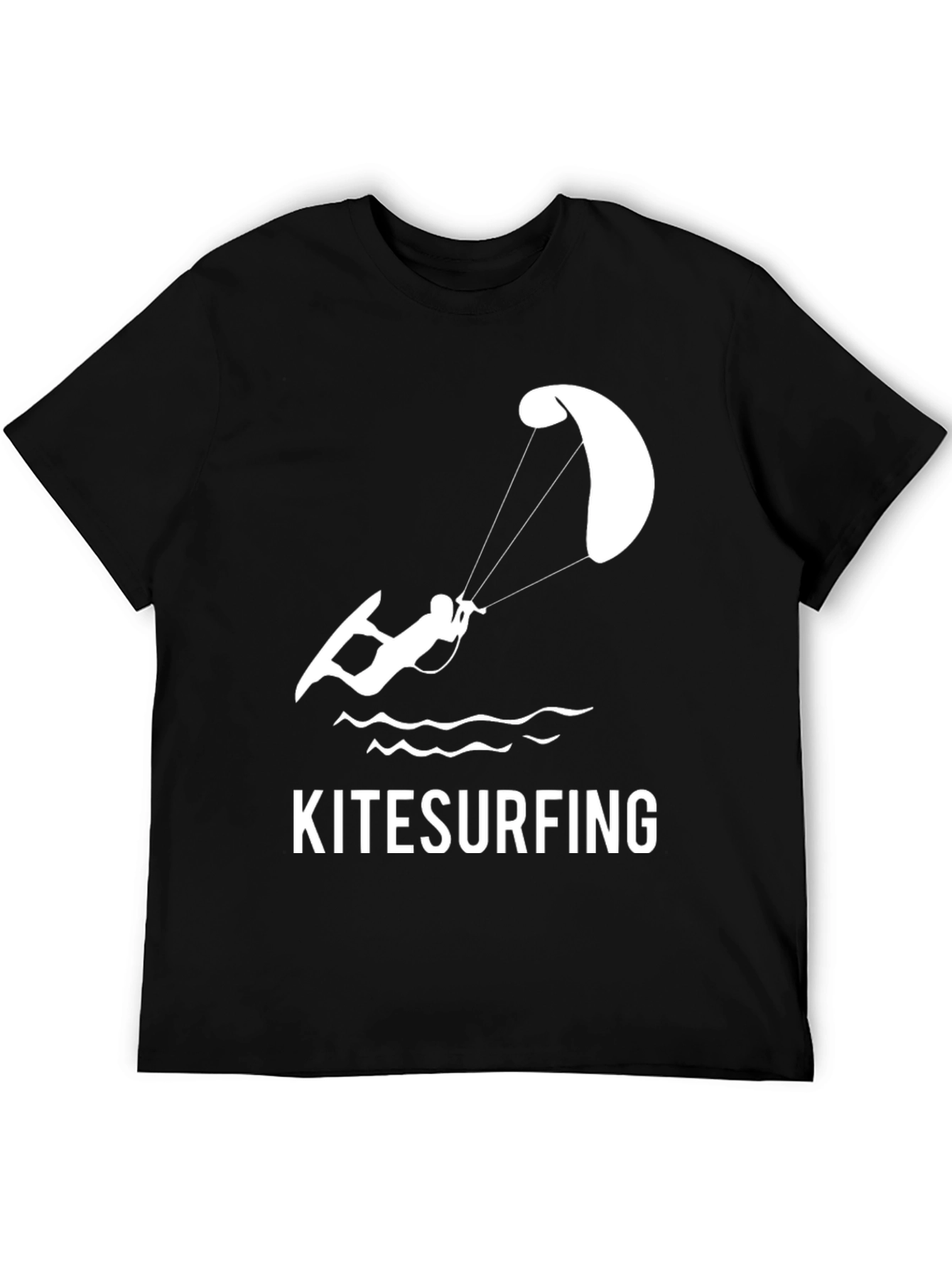 Black Kitesurfing Graphic Tee - Stylish Water Sports Apparel view 5