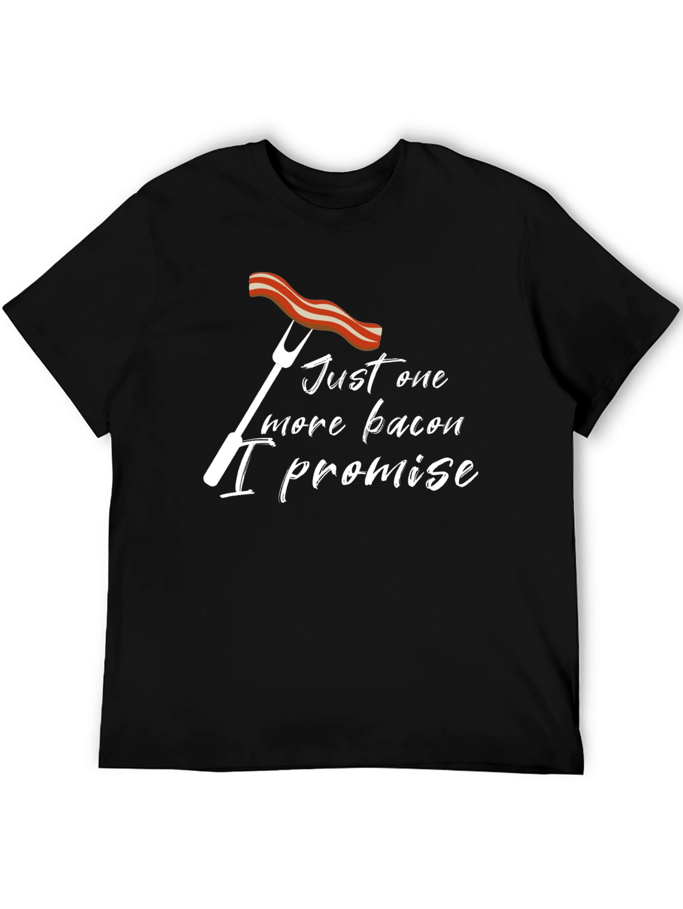 Black Funny Bacon Promise T-Shirt view 5