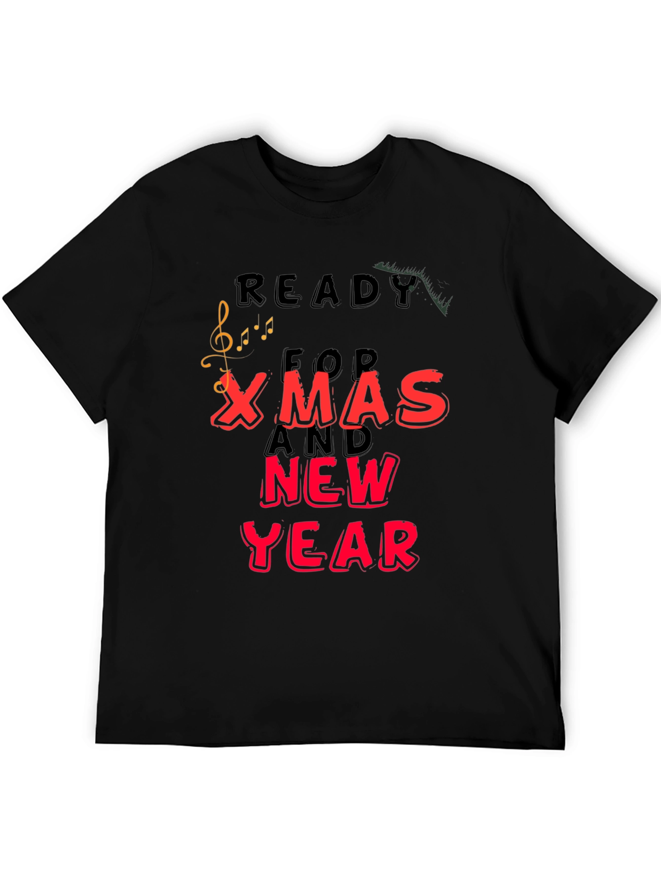 Black Ready For Xmas And New Year T-Shirt view 5