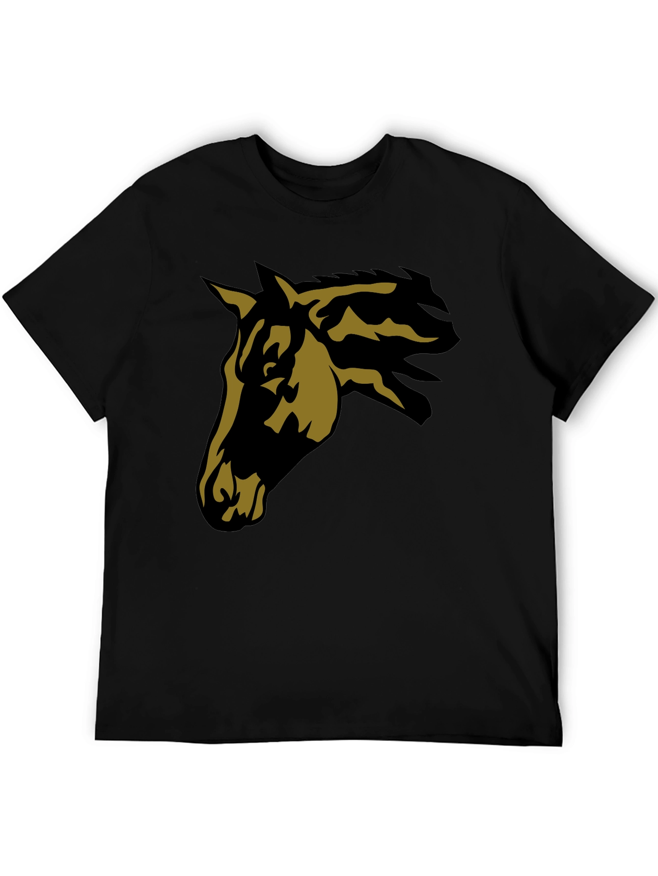 Black Black Horse Graphic Tee - Stylish Men's Casual T-Shirt view 5