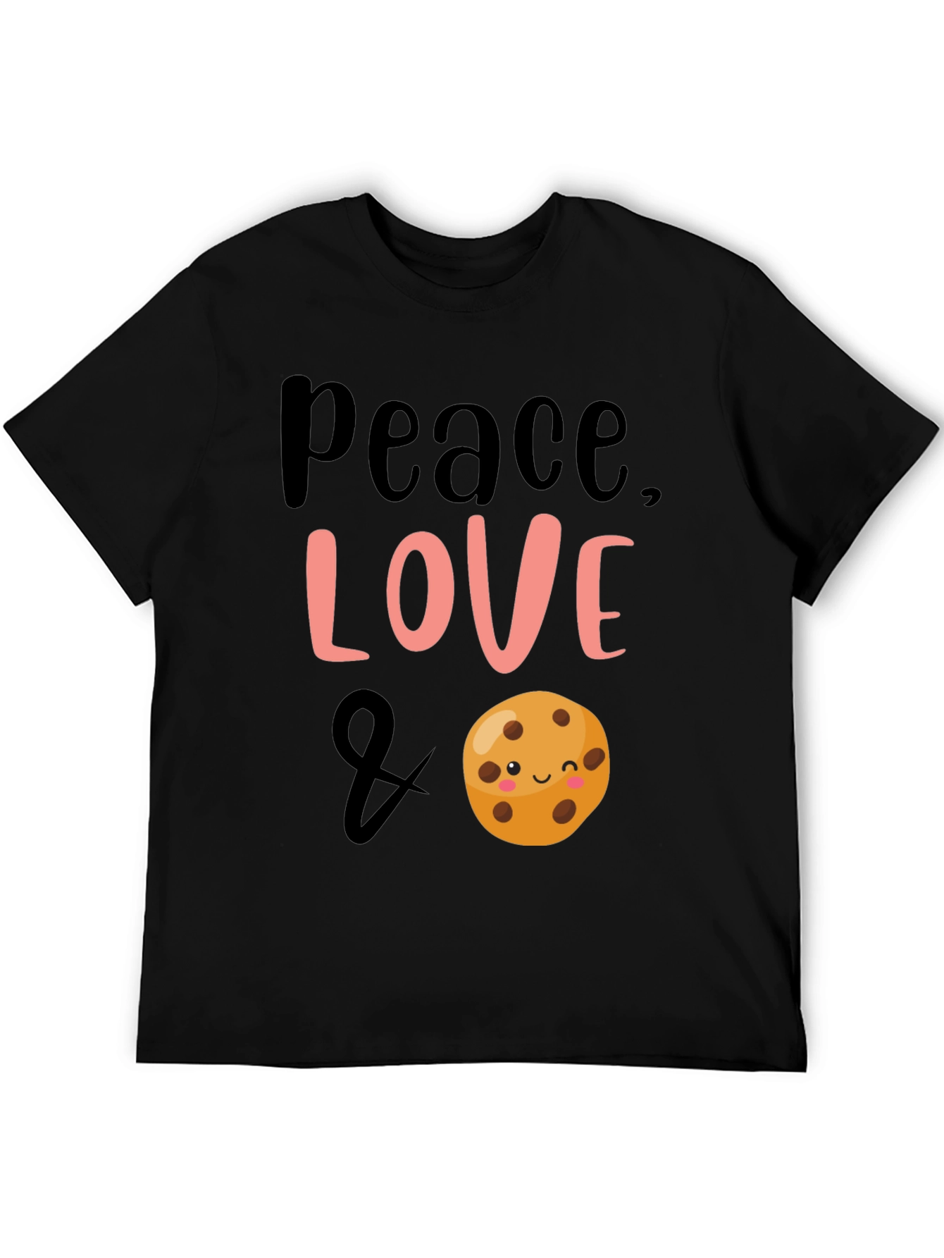 Black Peace, Love & Cookies Black Graphic Tee view 5
