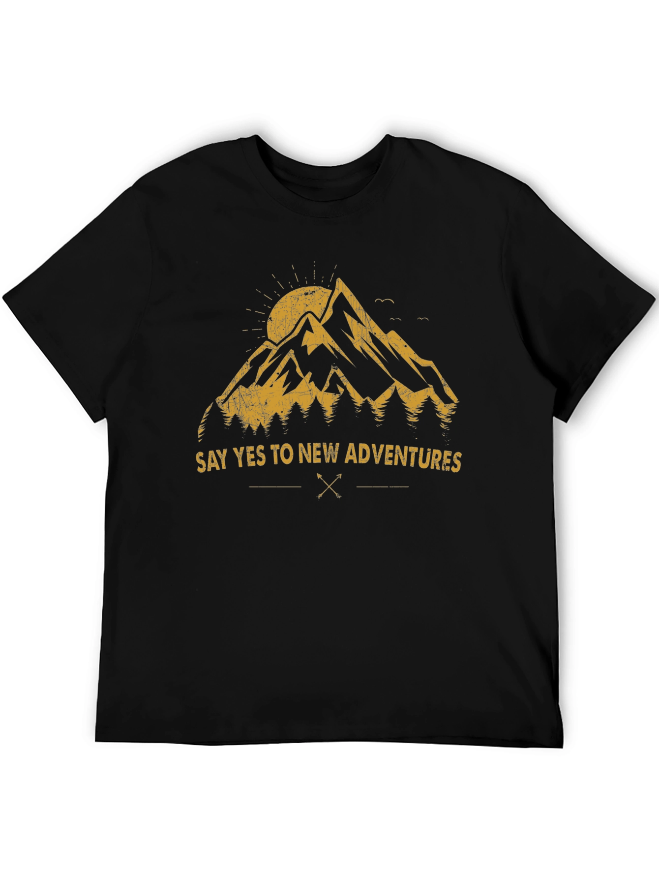 Black Adventure Awaits Graphic Tee view 5