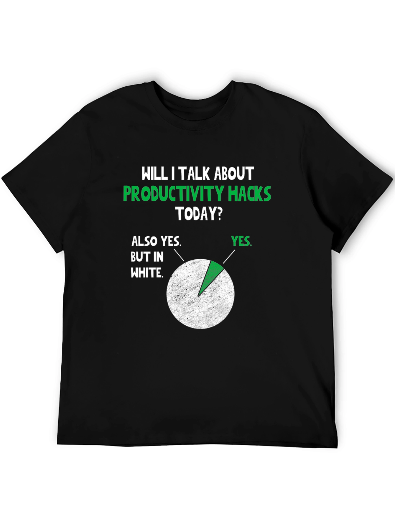 Black Productivity Hacks T-Shirt - Funny Graphic Tee for Work view 5