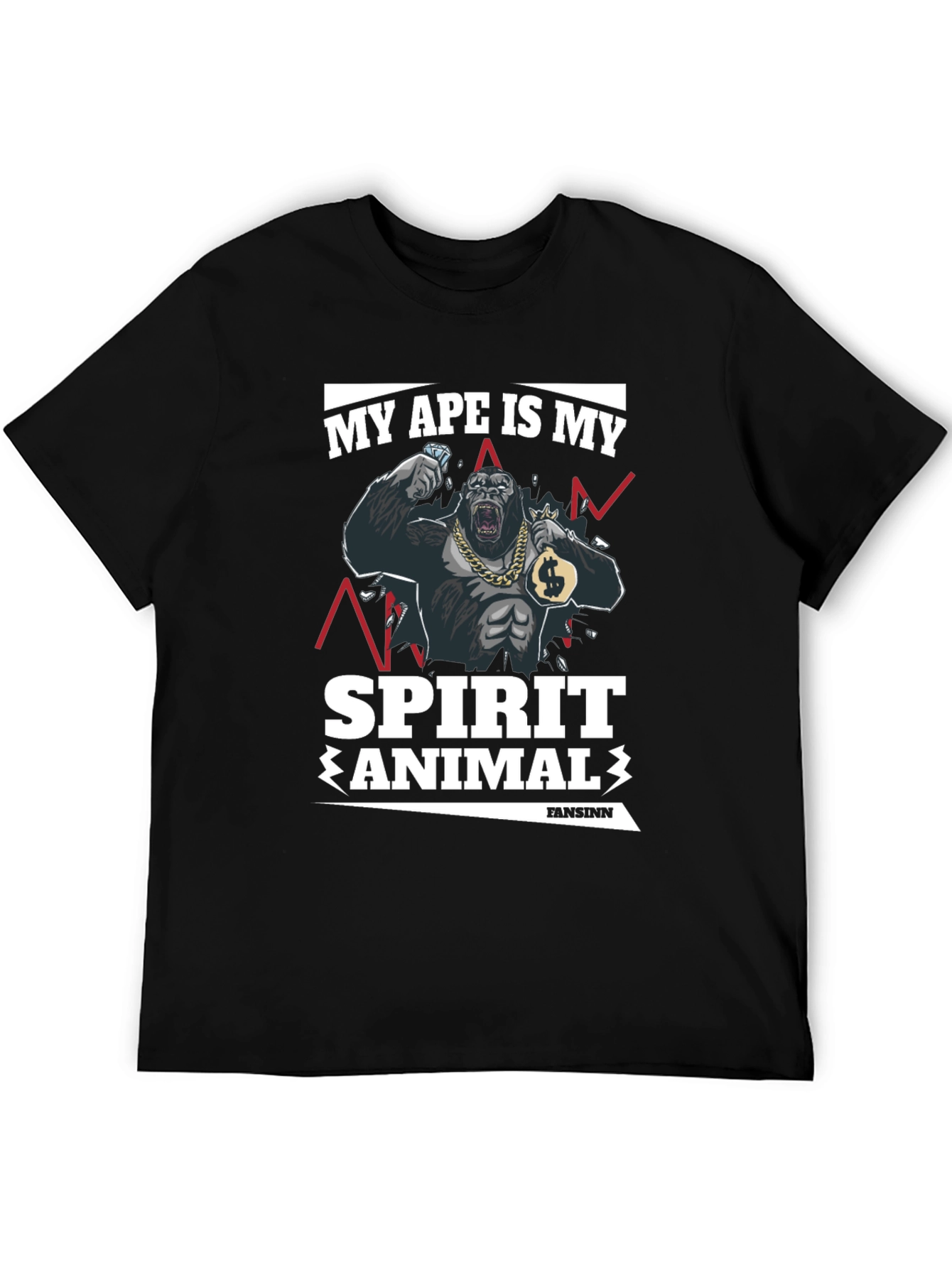 Black Ape Spirit Animal Graphic T-Shirt view 5