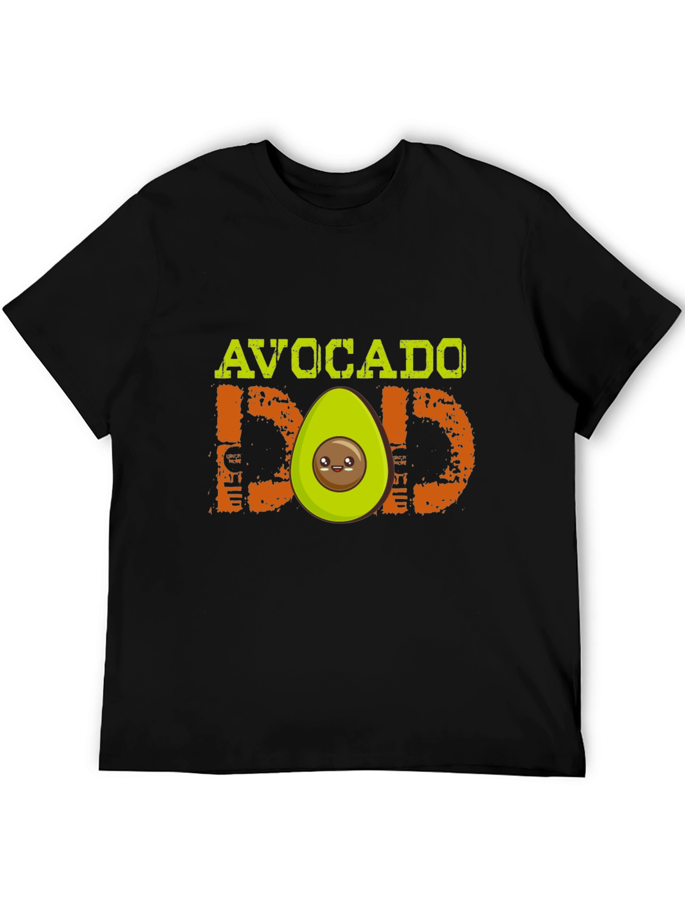 Black Avocado Dad Graphic T-Shirt - Black, Cute Design view 5