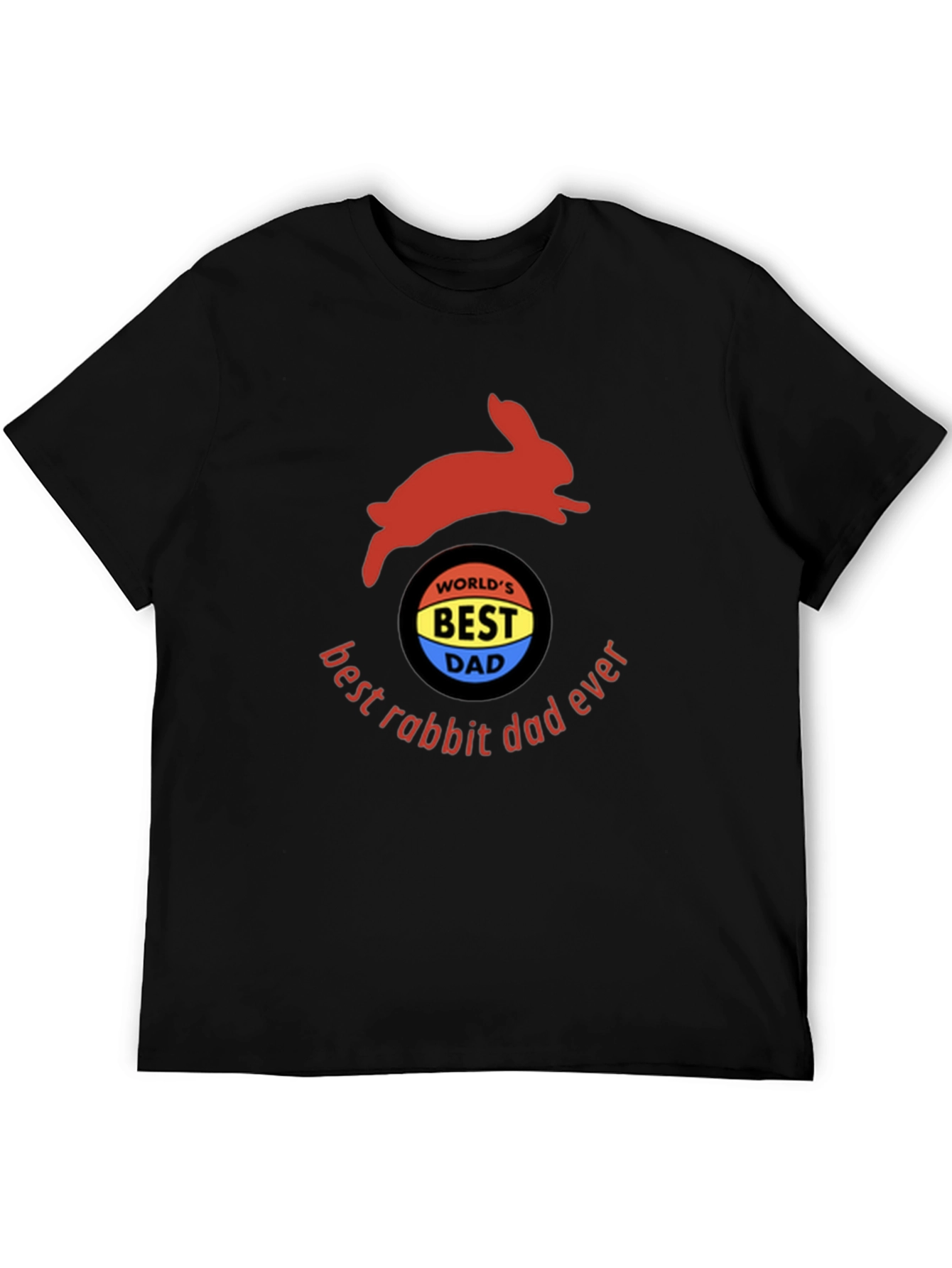 Black Best Rabbit Dad Ever T-Shirt view 5