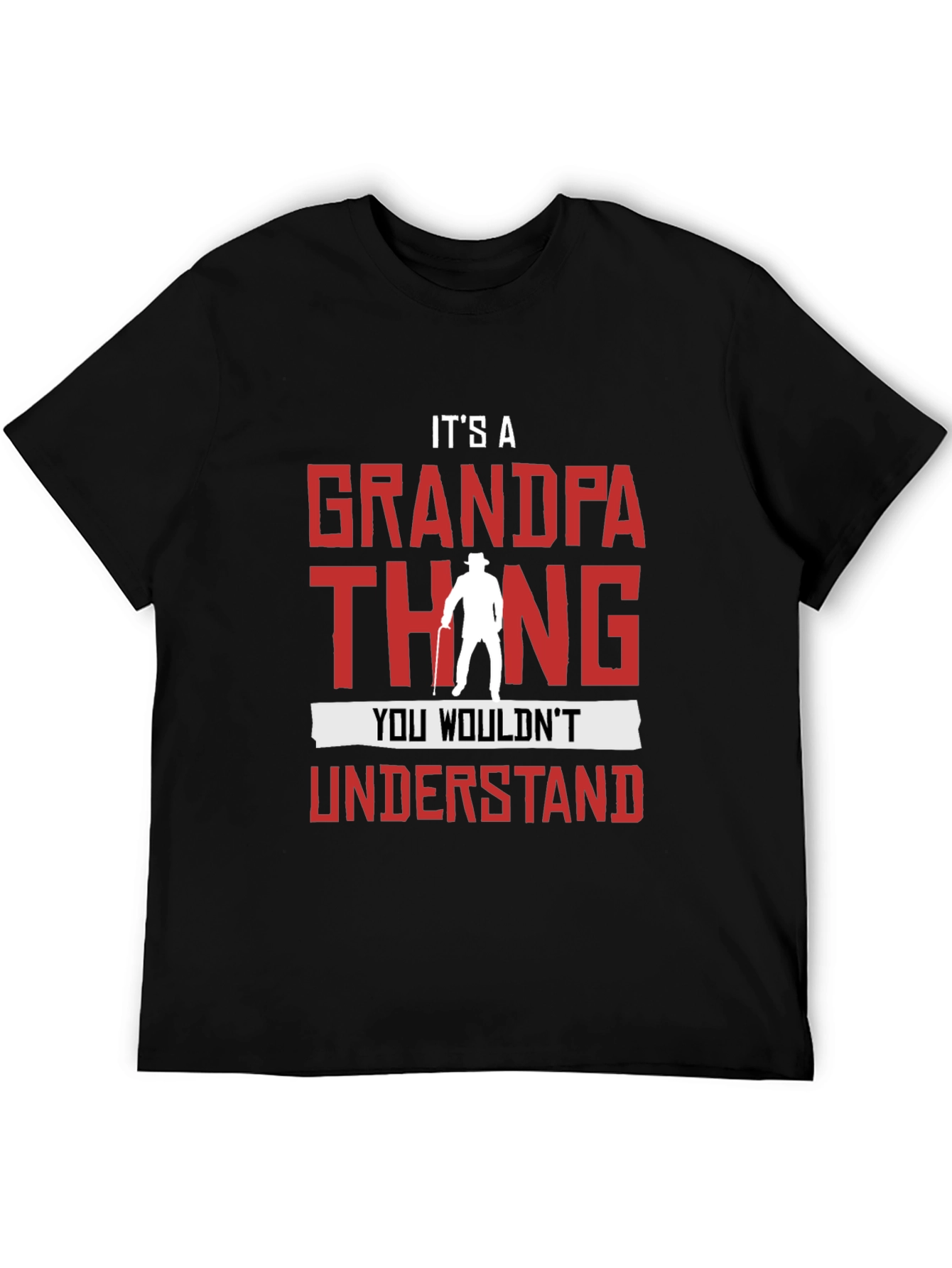 Black It's A Grandpa Thing T-Shirt view 5