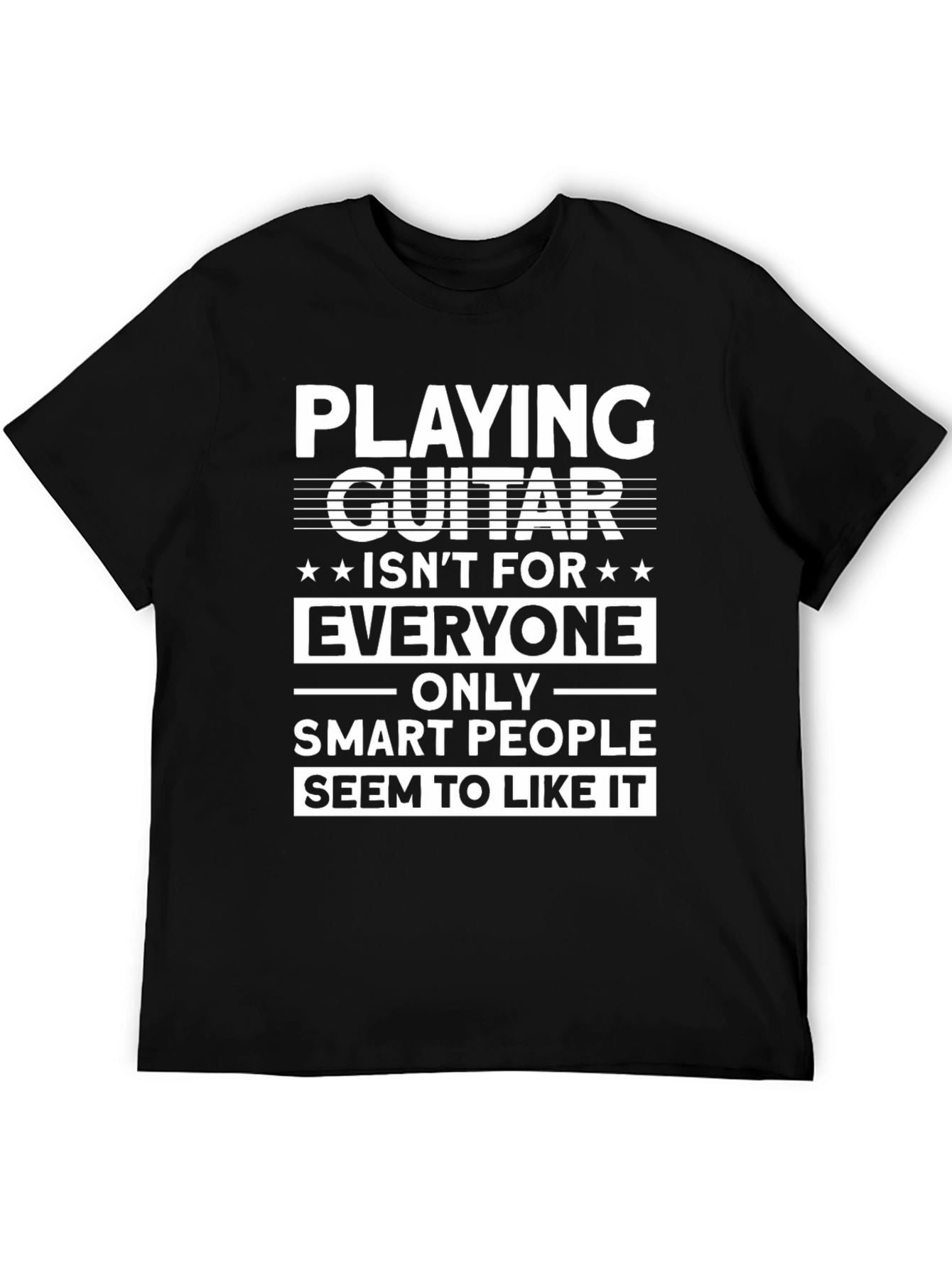 Black Guitar Player Smart People T-Shirt view 5