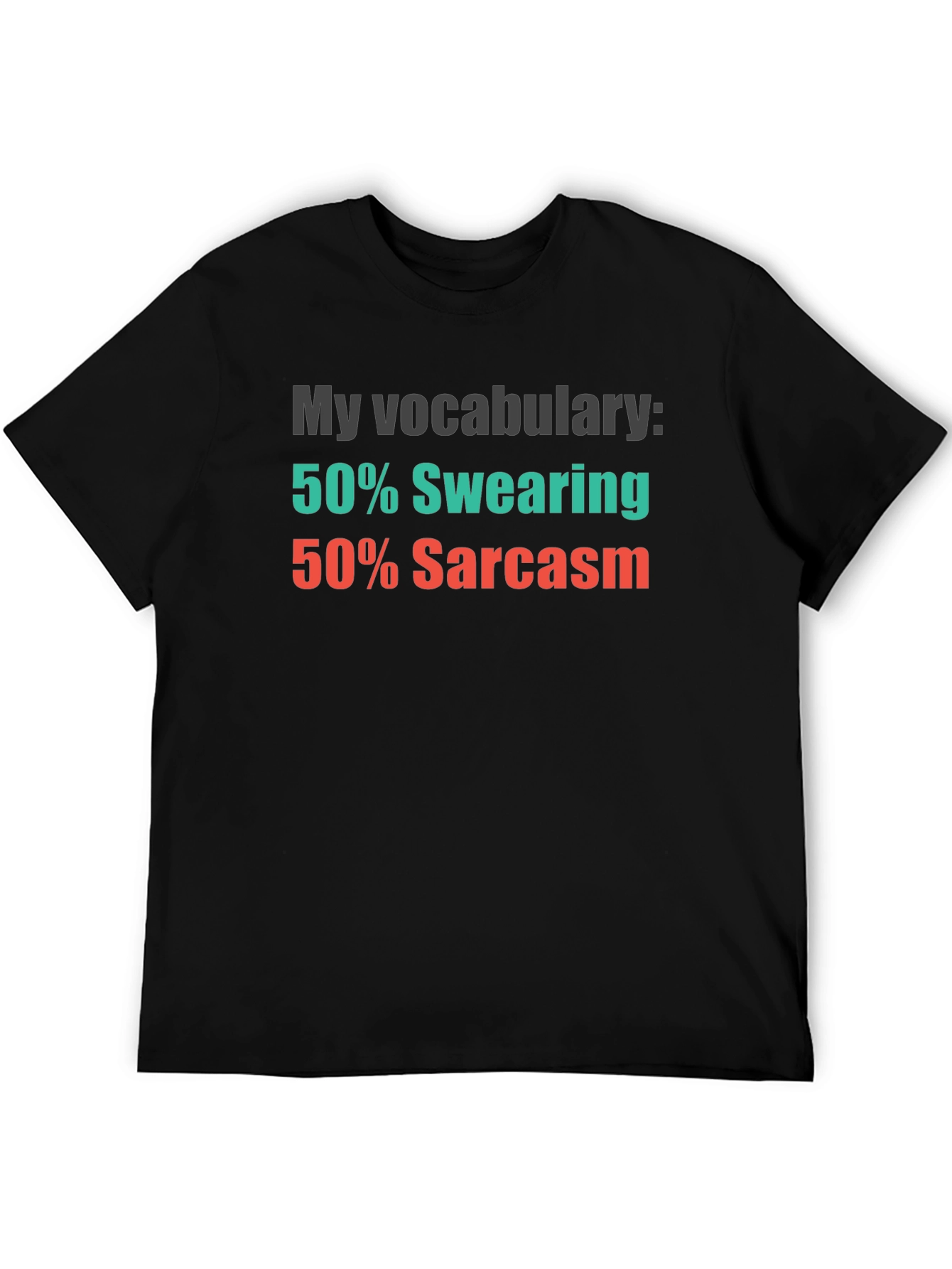 Black Funny Vocabulary Swearing Sarcasm Graphic Tee view 5