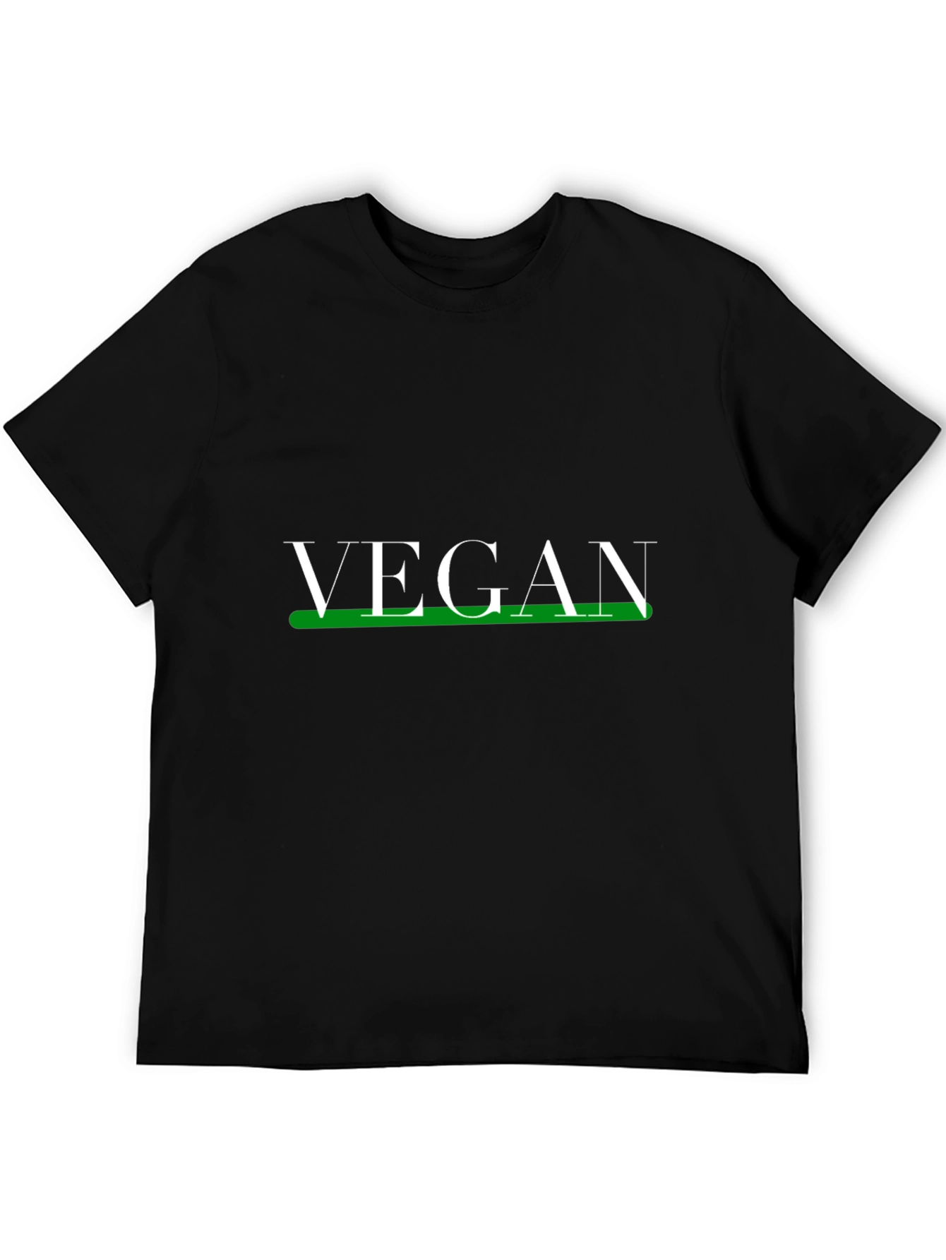 Black Vegan Graphic Tee - Black Cotton Blend view 5