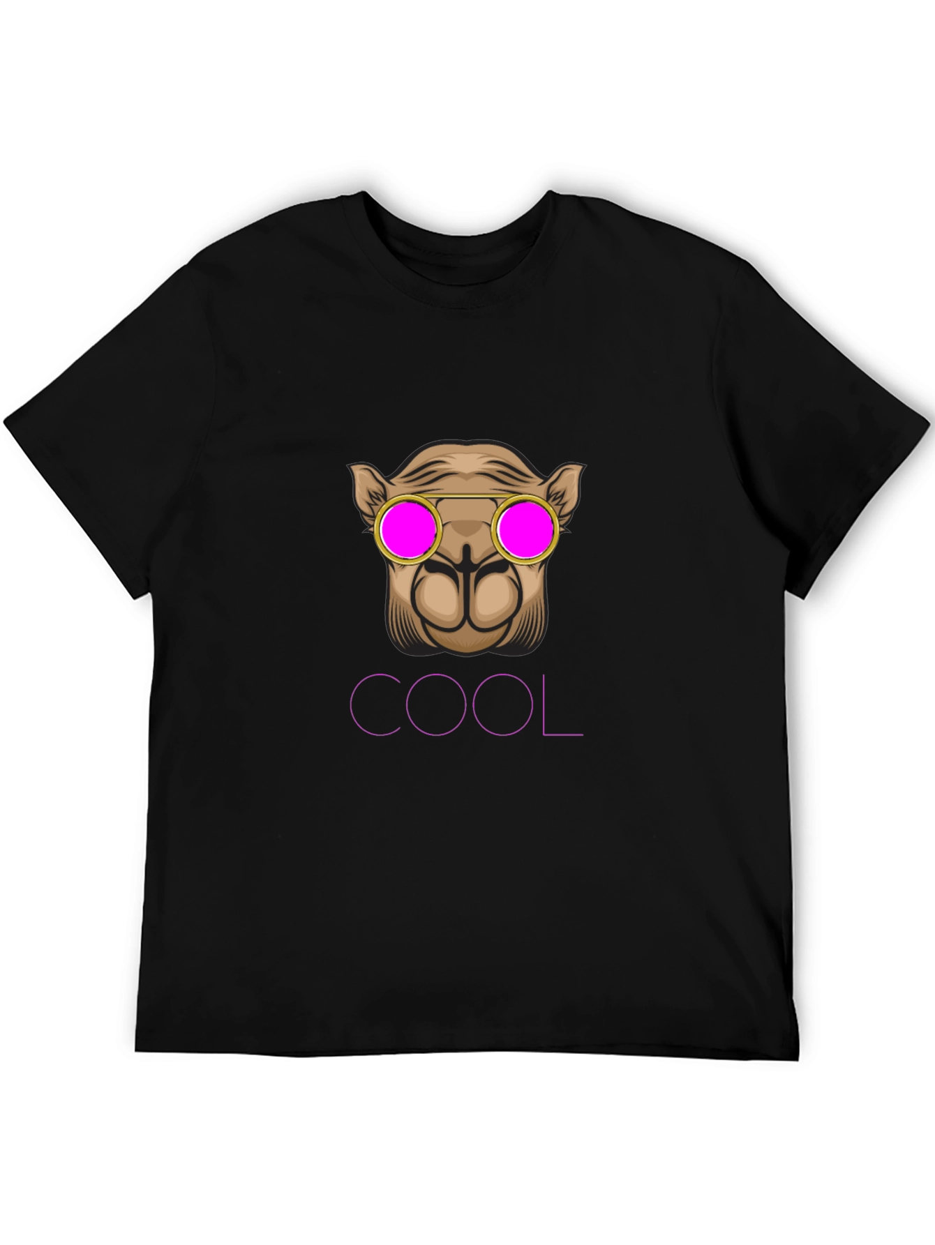 Black Cool Camel Graphic Tee - Stylish Animal Design view 5