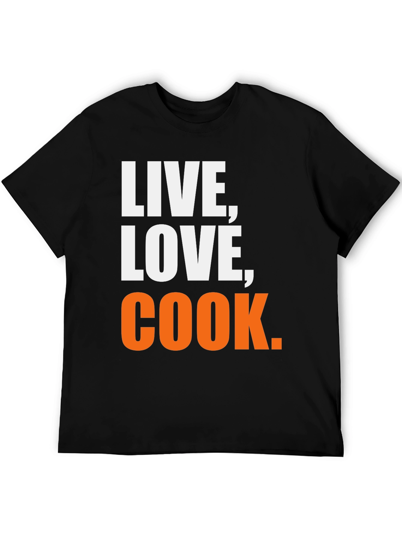 Black Live, Love, Cook Graphic T-Shirt view 5