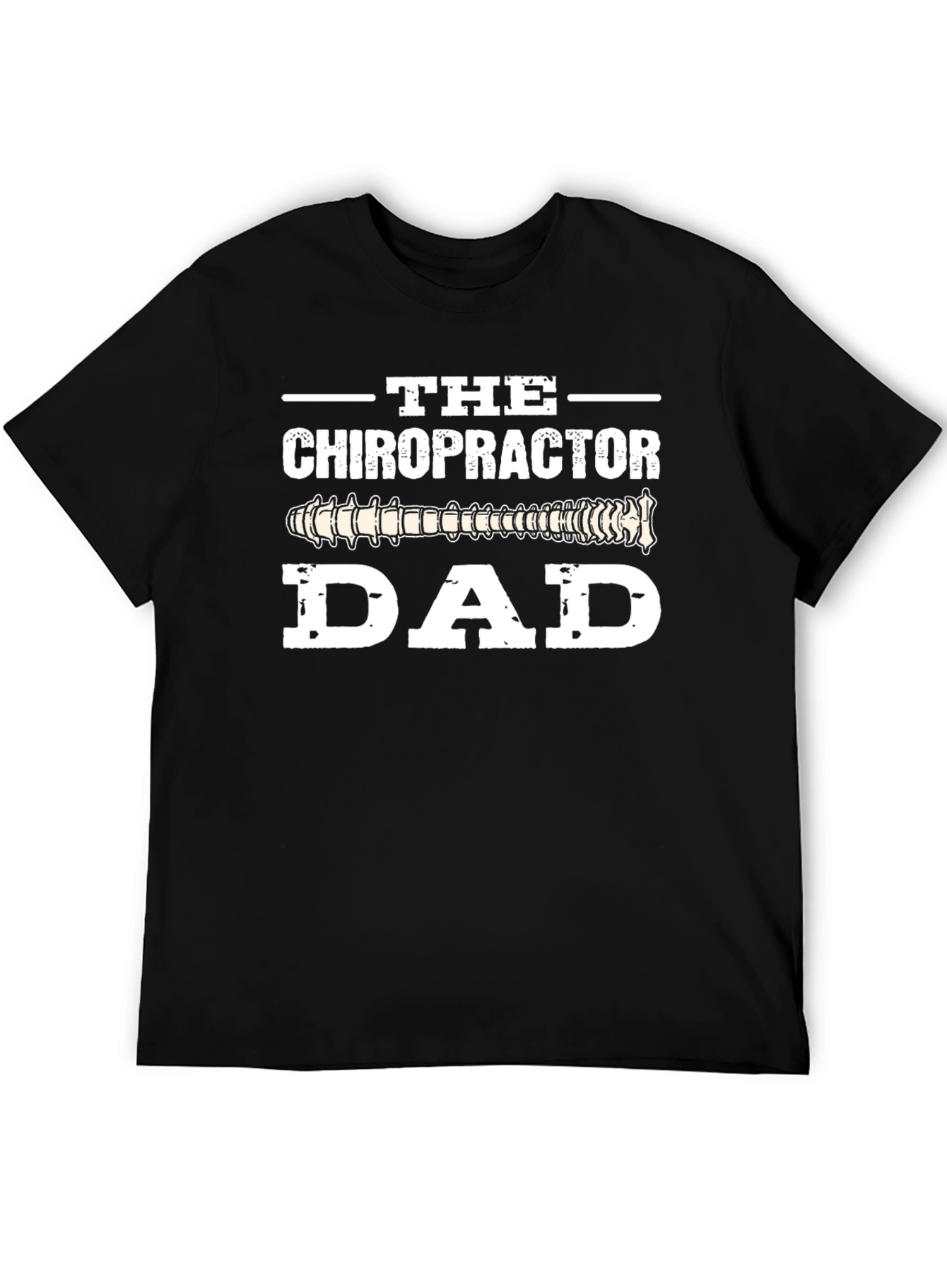 Black Chiropractor Dad T-Shirt - Gift for Chiropractic Fathers view 5