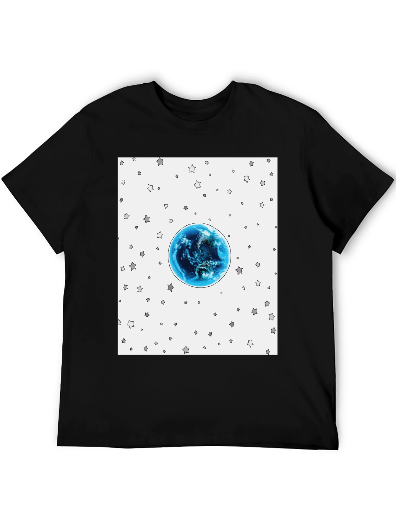 Black Earth & Stars Graphic T-Shirt view 5