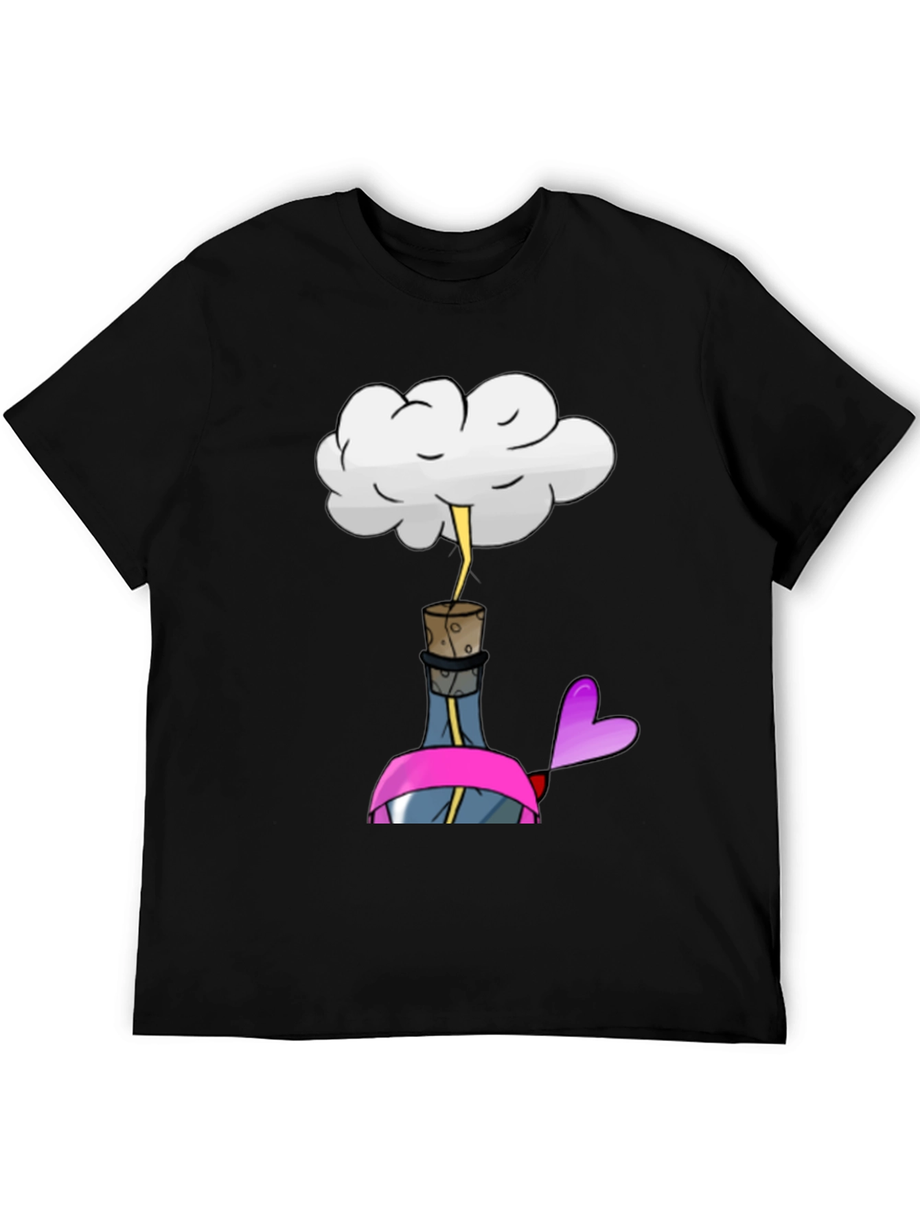 Black Cloud Lightning in a Bottle Black T-Shirt view 5