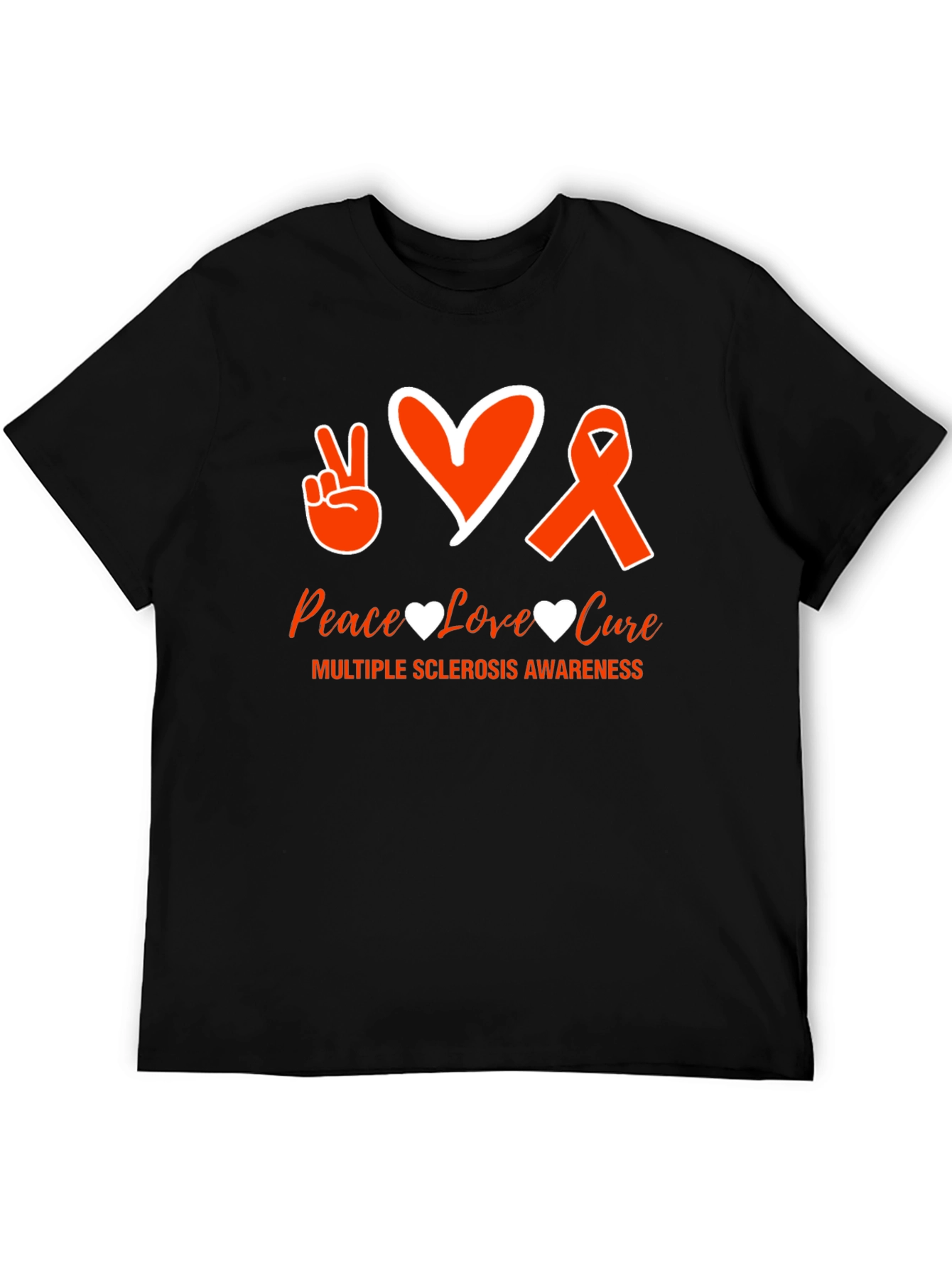 MS Awareness Graphic Tee - Peace Love Cure - 5