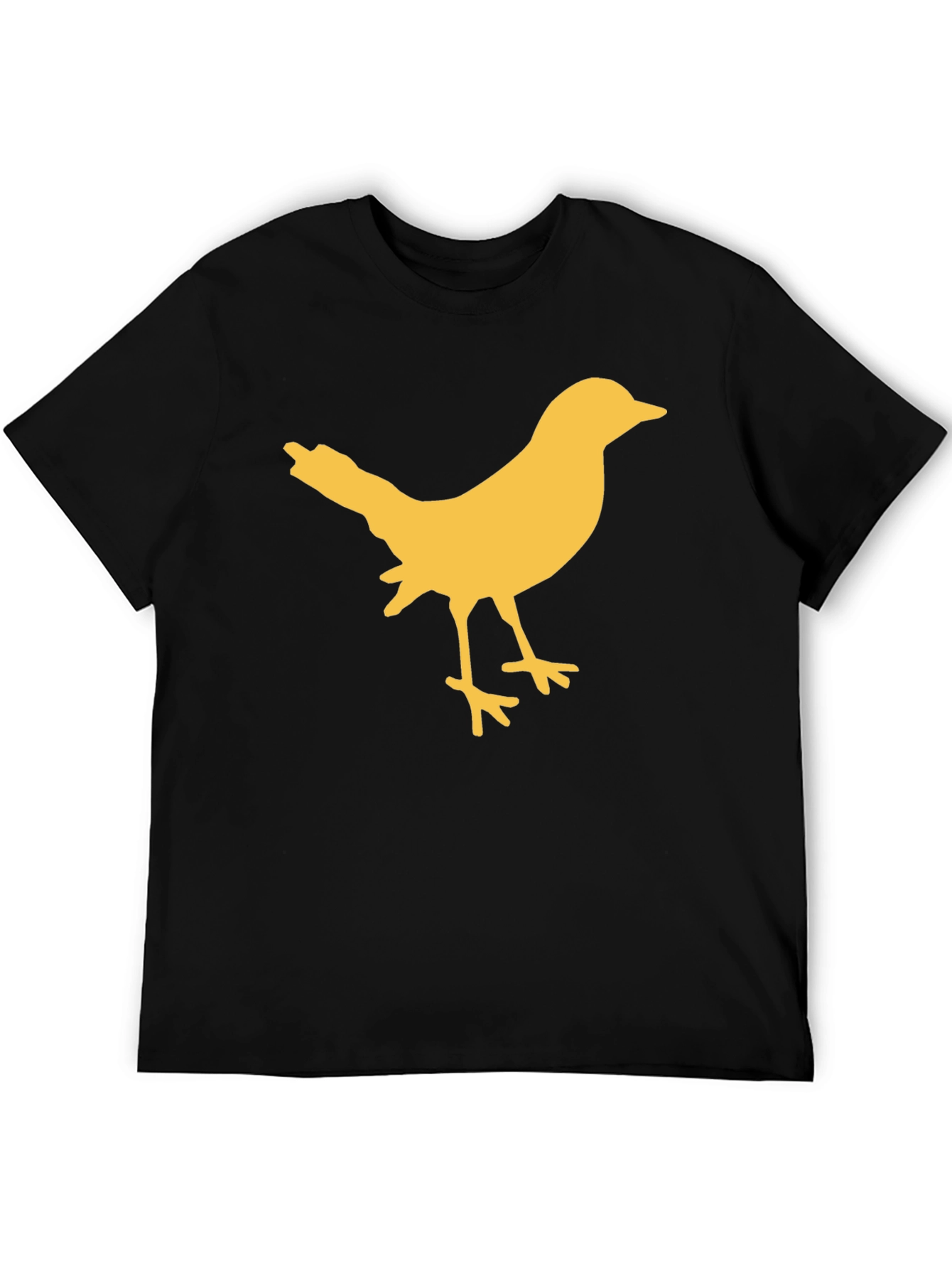 Black Bird Silhouette Graphic Tee - Casual Black T-Shirt view 5