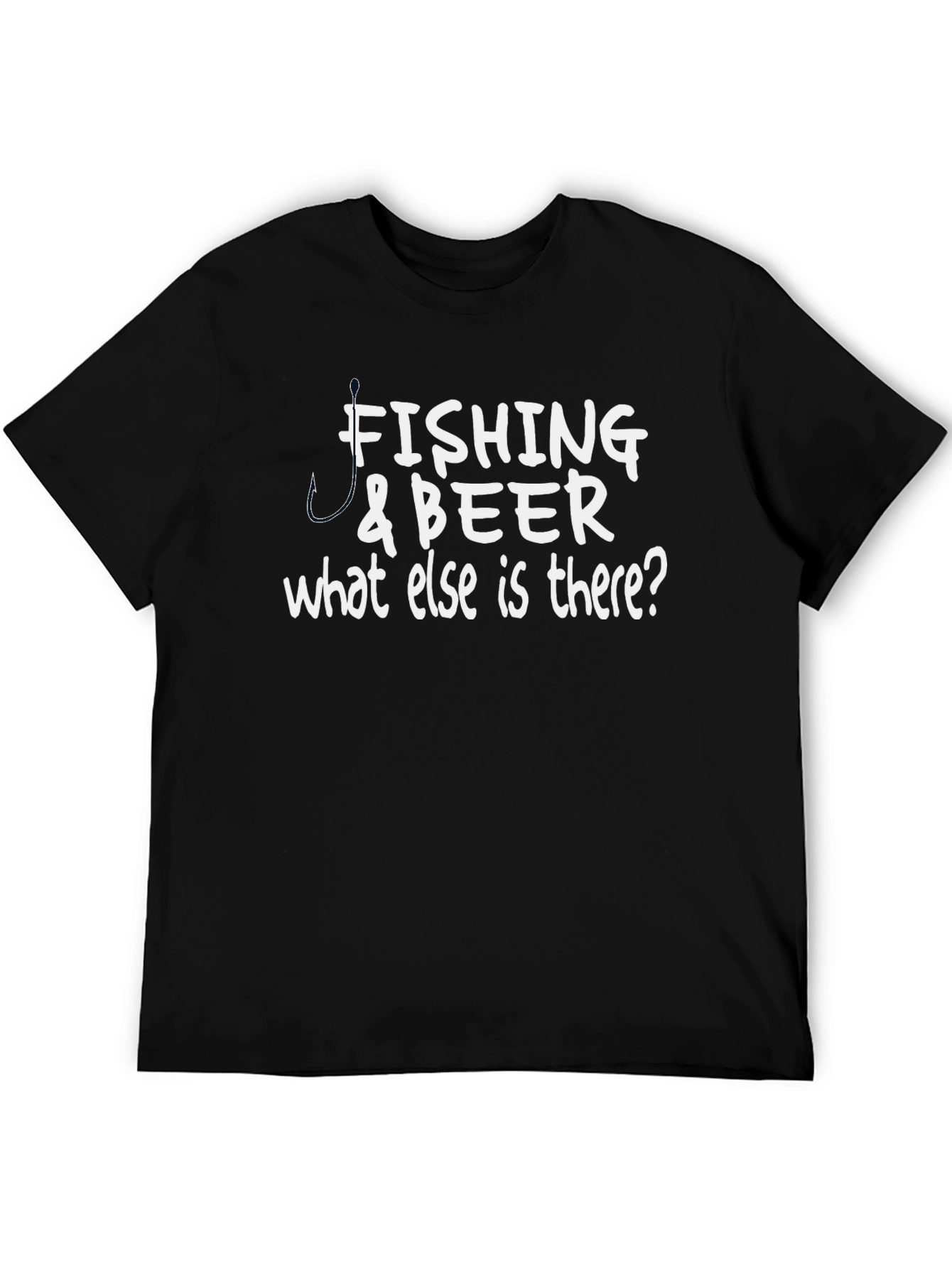 Black Fishing & Beer T-Shirt - Funny Graphic Tee view 5