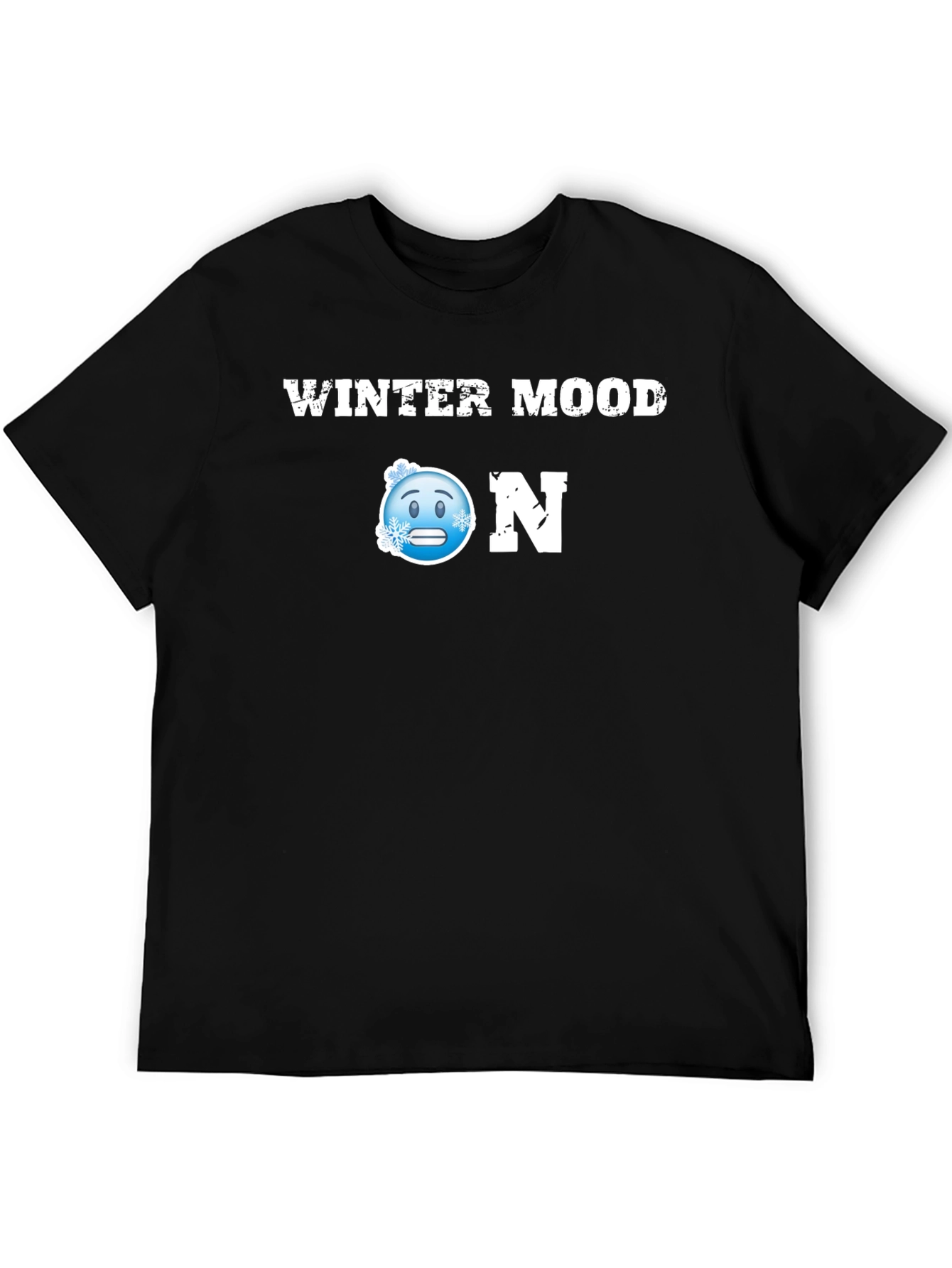 Black Winter Mood ON Black T-Shirt view 5