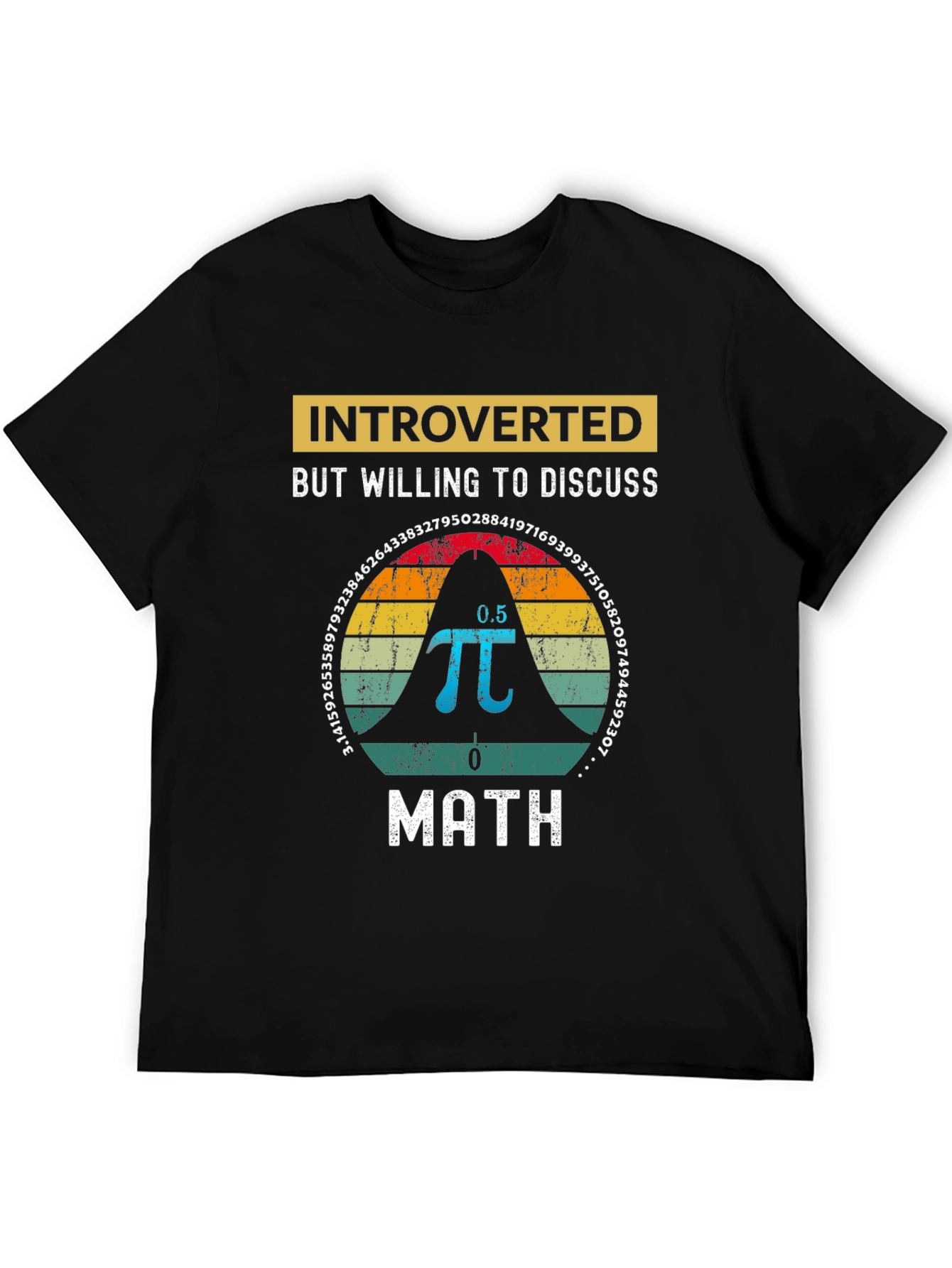 Black Introverted Math T-Shirt view 5