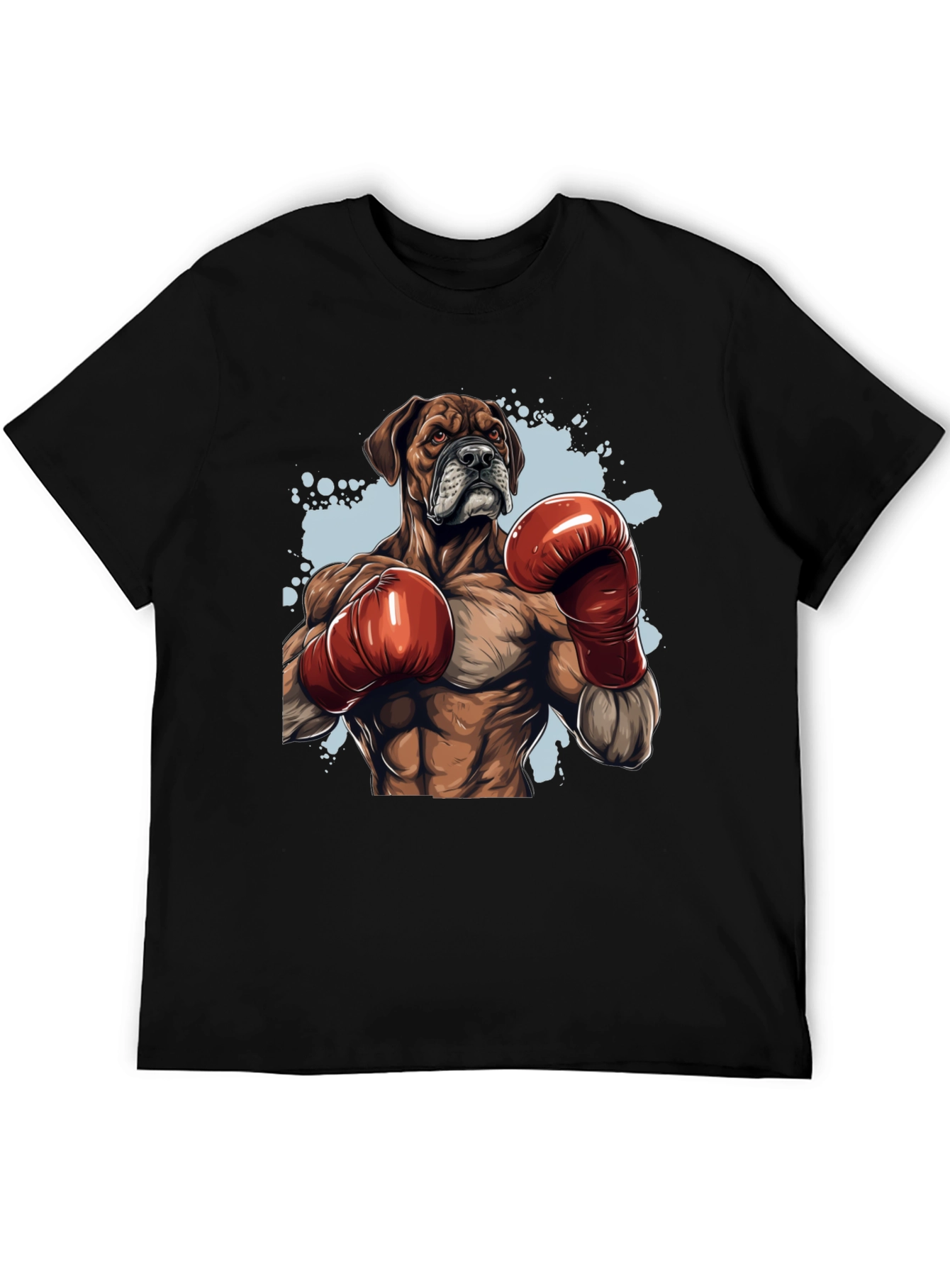 Black Boxer Dog Boxing T-Shirt - Unique Graphic Tee view 5