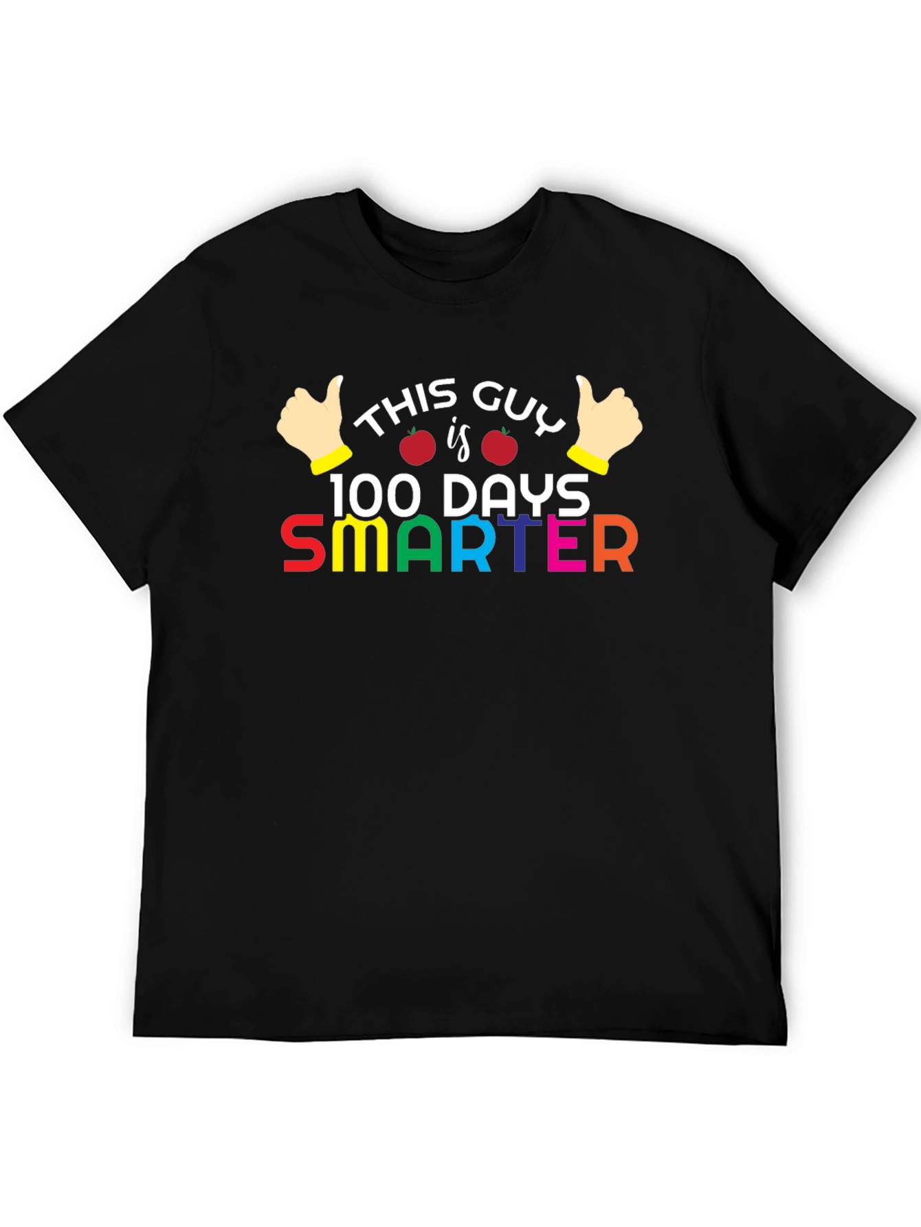 Black 100 Days Smarter T-Shirt - Teacher & Student Apparel view 5