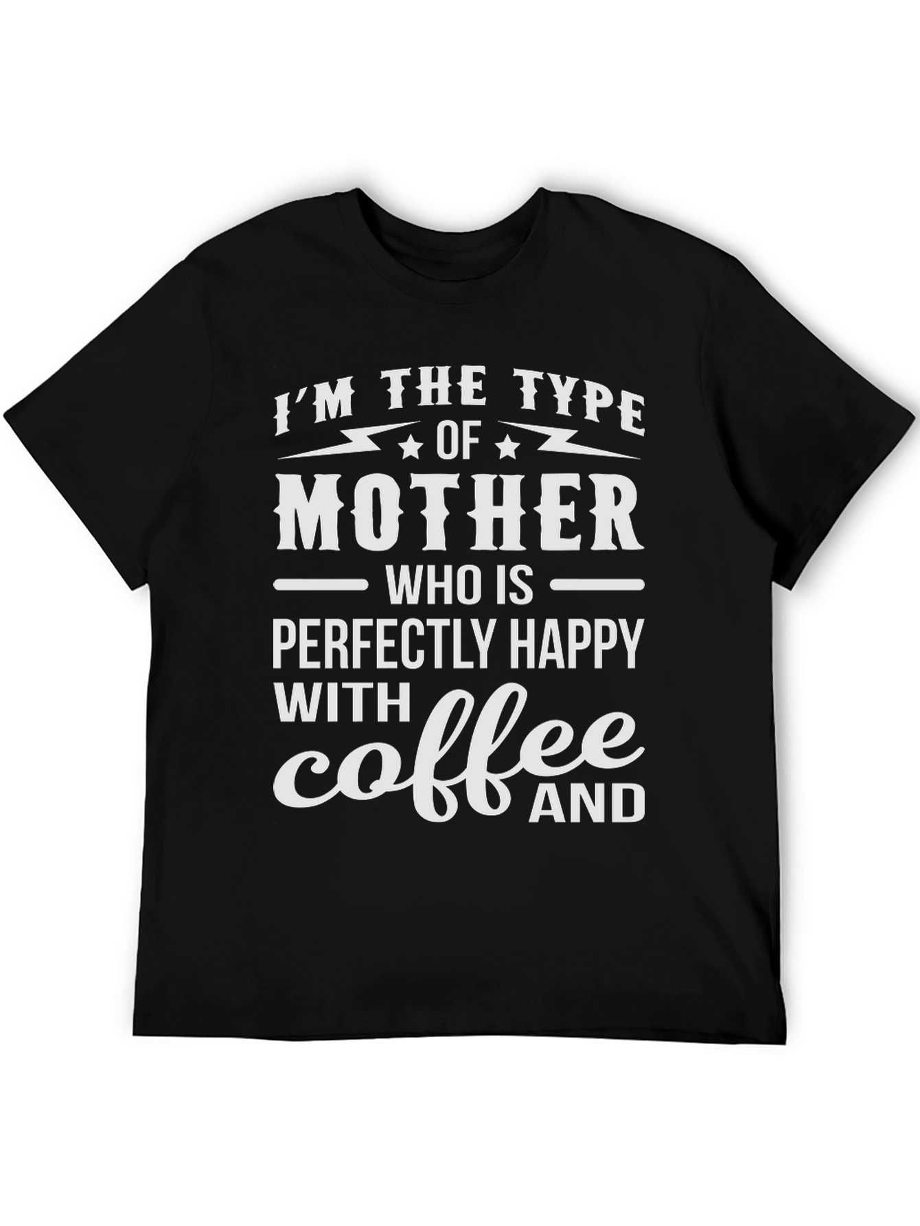 Black Mother Coffee T-Shirt Funny Mom Tee view 5