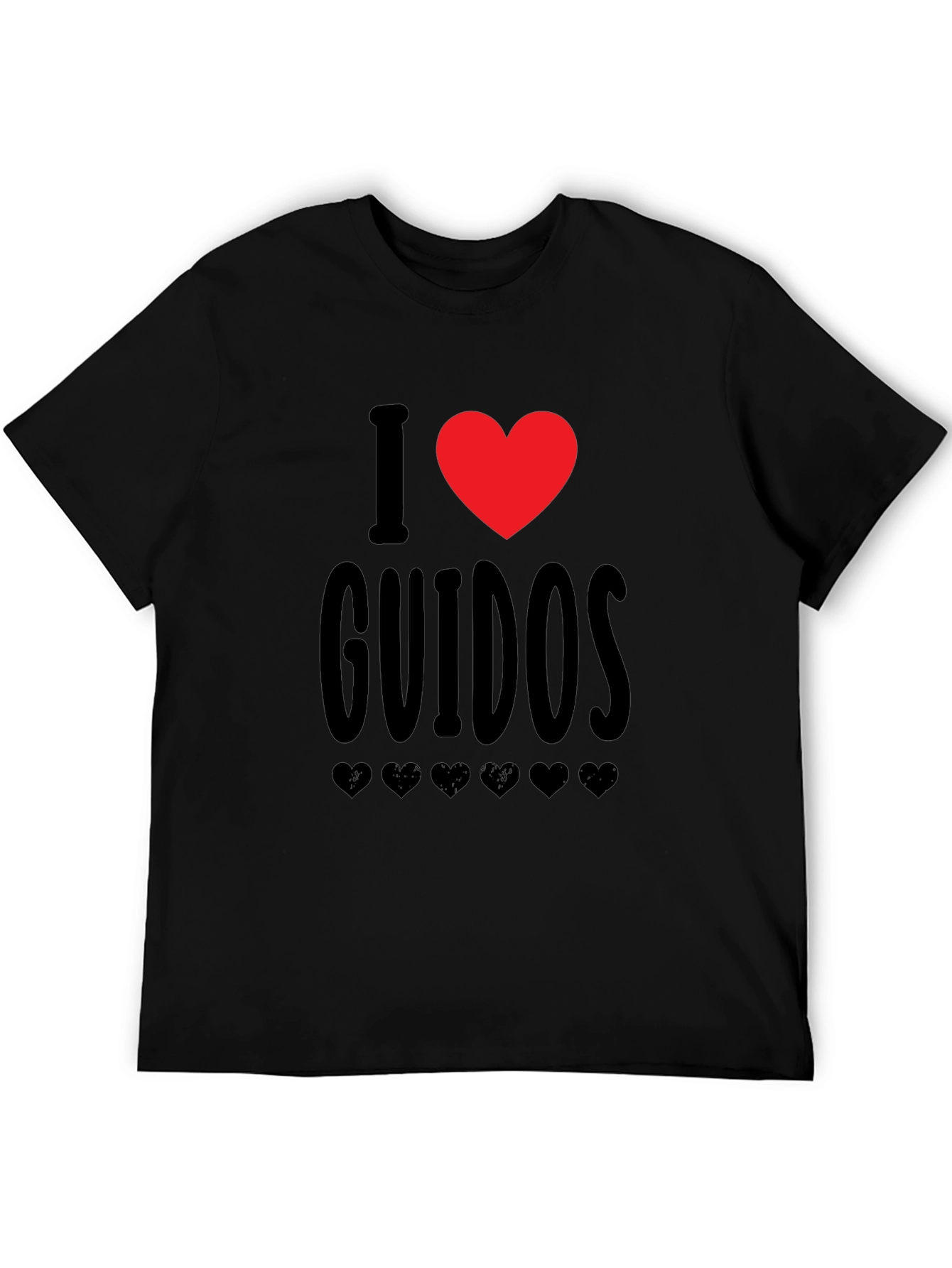Black I Love Guidos T-Shirt - Funny Novelty Tee view 5