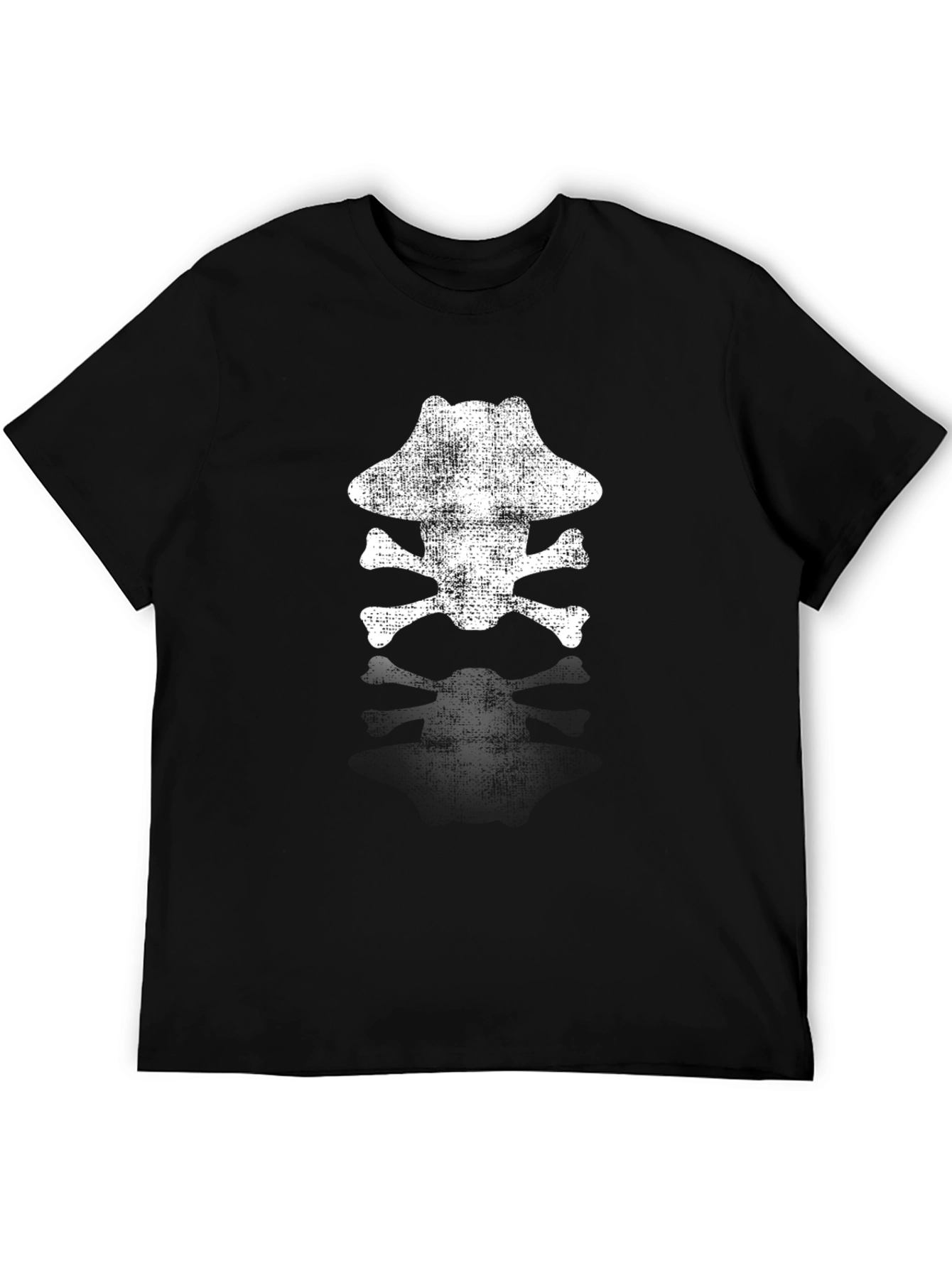 Black Pirate Skull Graphic T-Shirt - Black Cotton Tee view 5