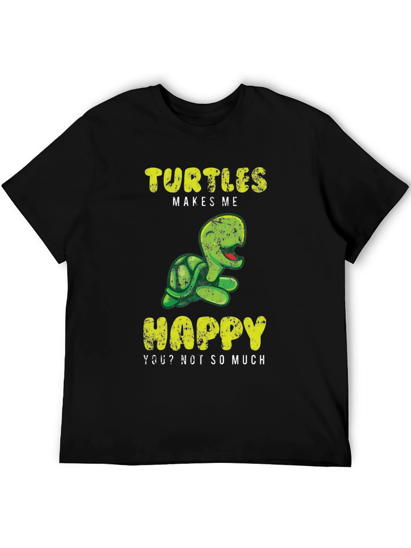 Black Turtles Make Me Happy T-Shirt view 5