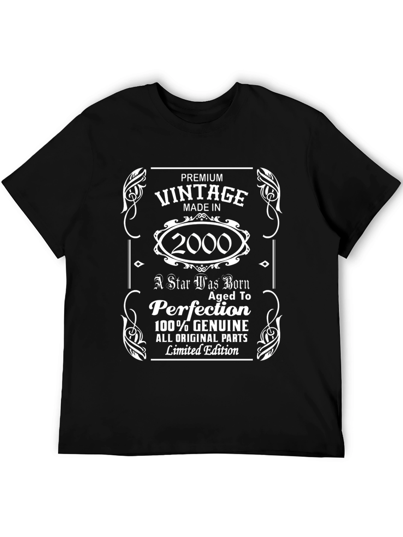 Black Premium Vintage 2000 T-Shirt view 5