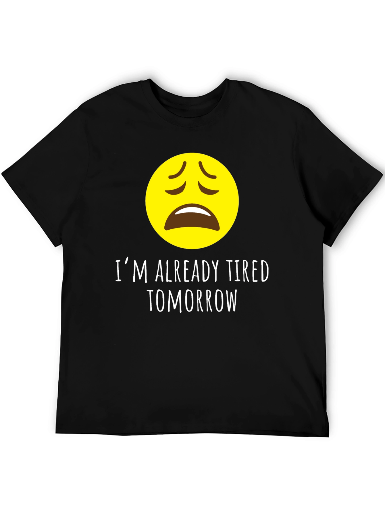 Black Tired Tomorrow Graphic Tee - Funny Sarcastic Shirt view 5