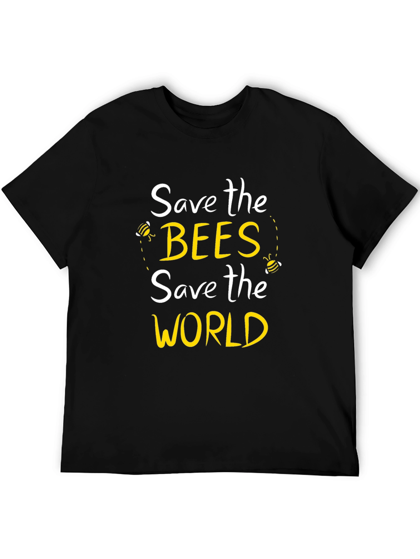 Black Save the Bees Graphic T-Shirt view 5